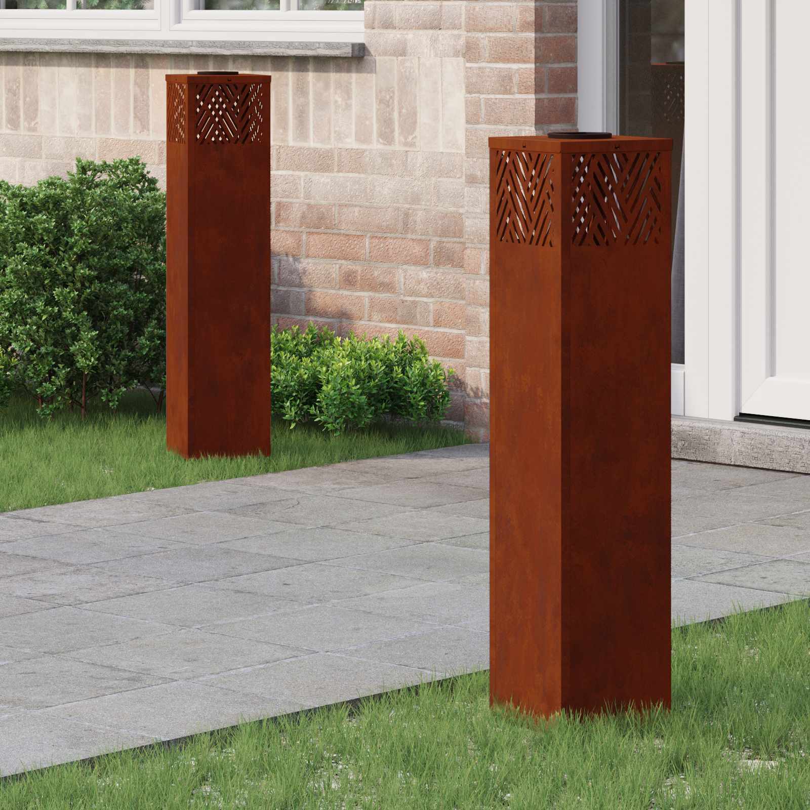 Solar Led Weg Licht 2 Pcs Kalt Gewalzter Stahl