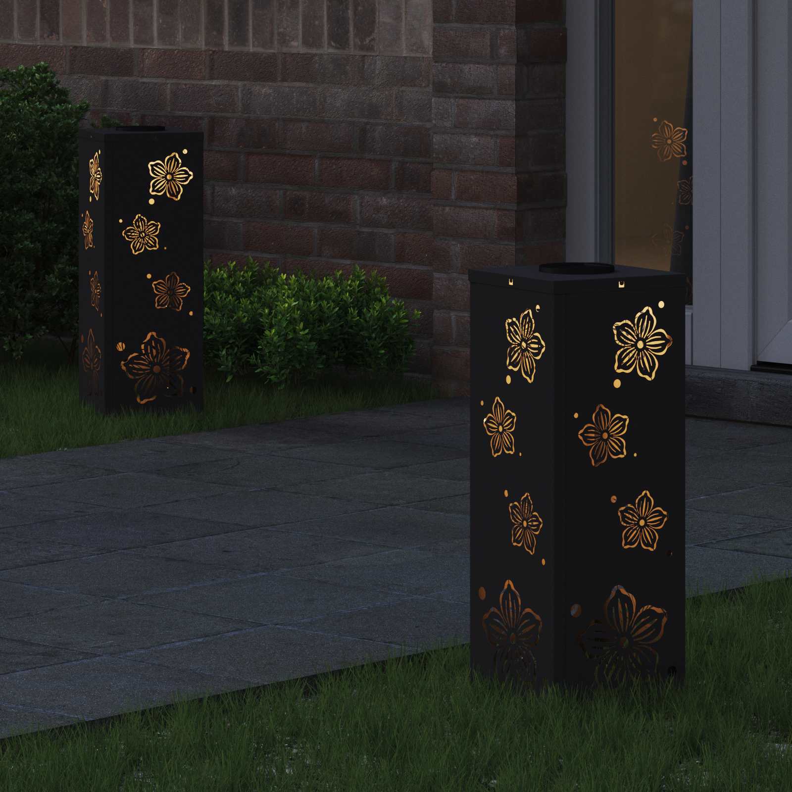 Solar Led Weg Licht 2 Pcs Kalt Gewalzter Stahl