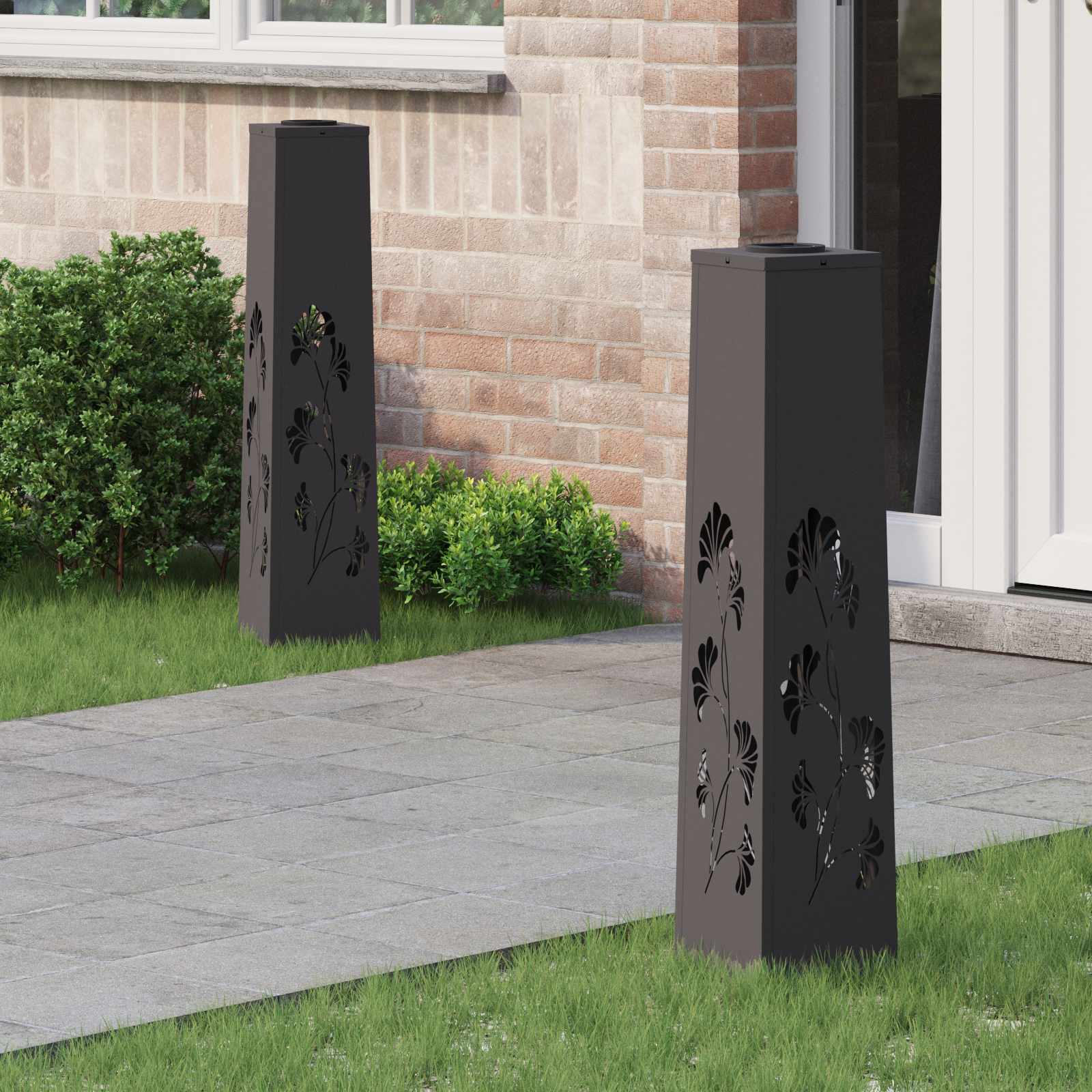 Solar Led Weg Licht 2 Pcs Kalt Gewalzter Stahl