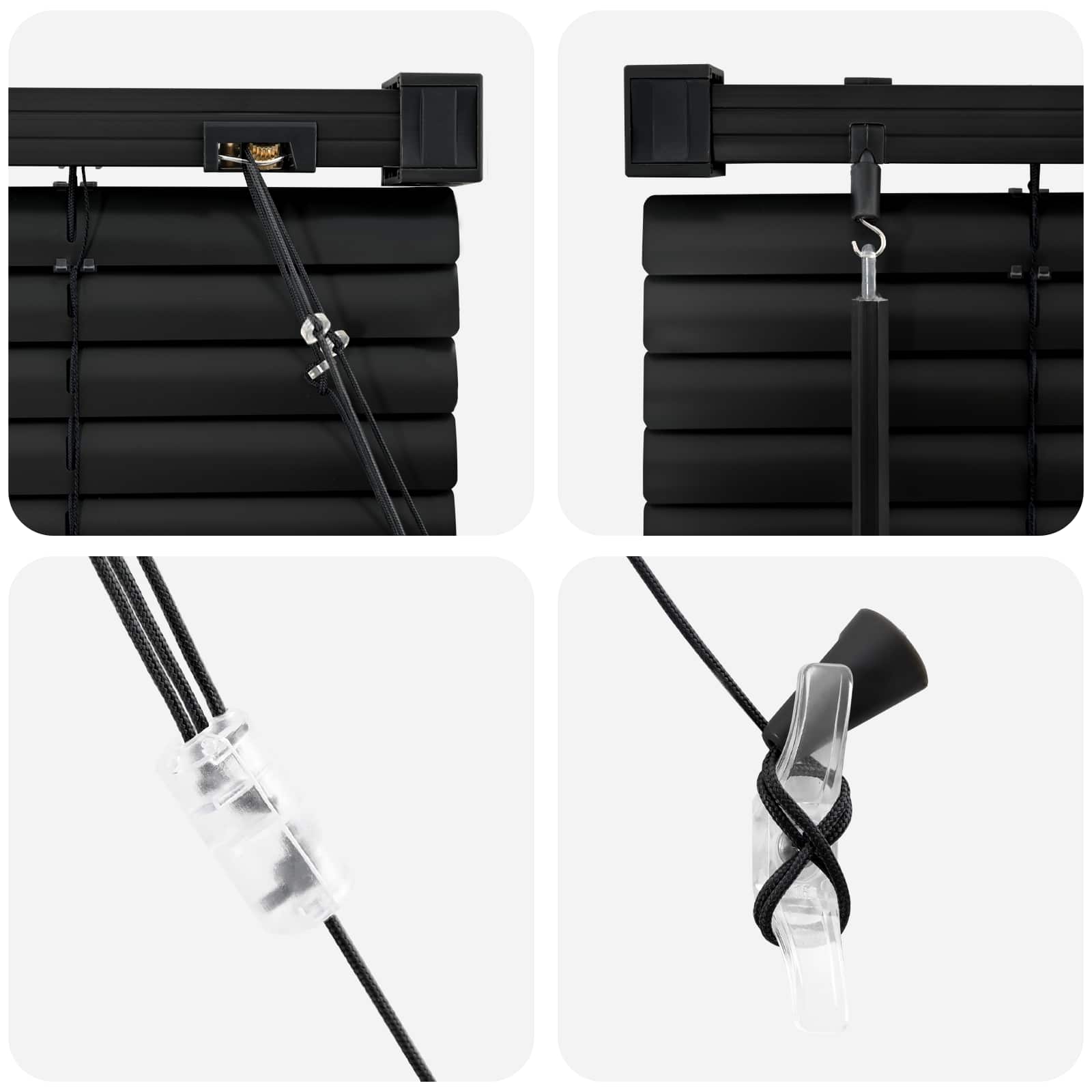 Venetianer Jalousie Verstellbar 150 X 40 Cm Pvc Schwarz