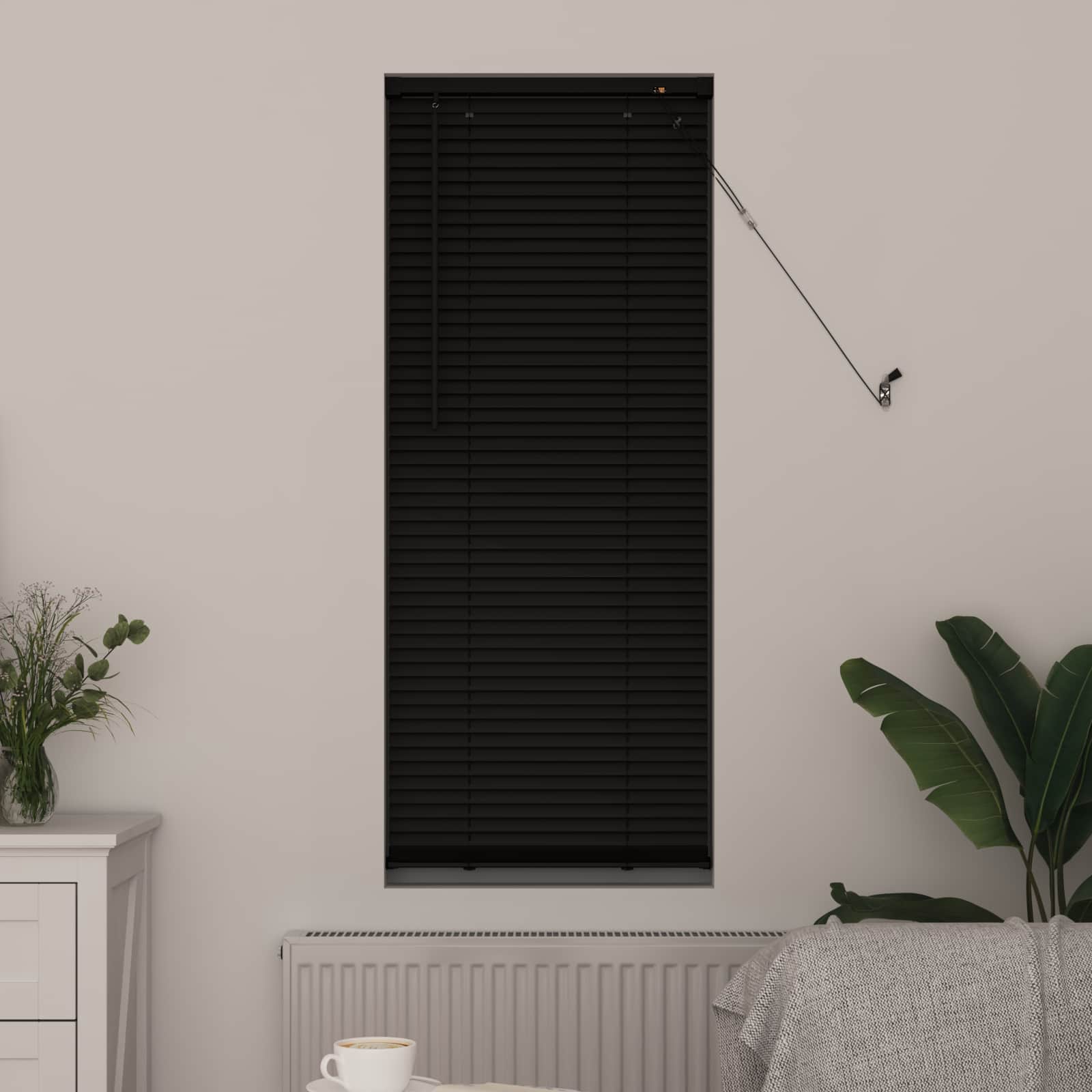 Venetianer Jalousie Verstellbar 150 X 40 Cm Pvc Schwarz