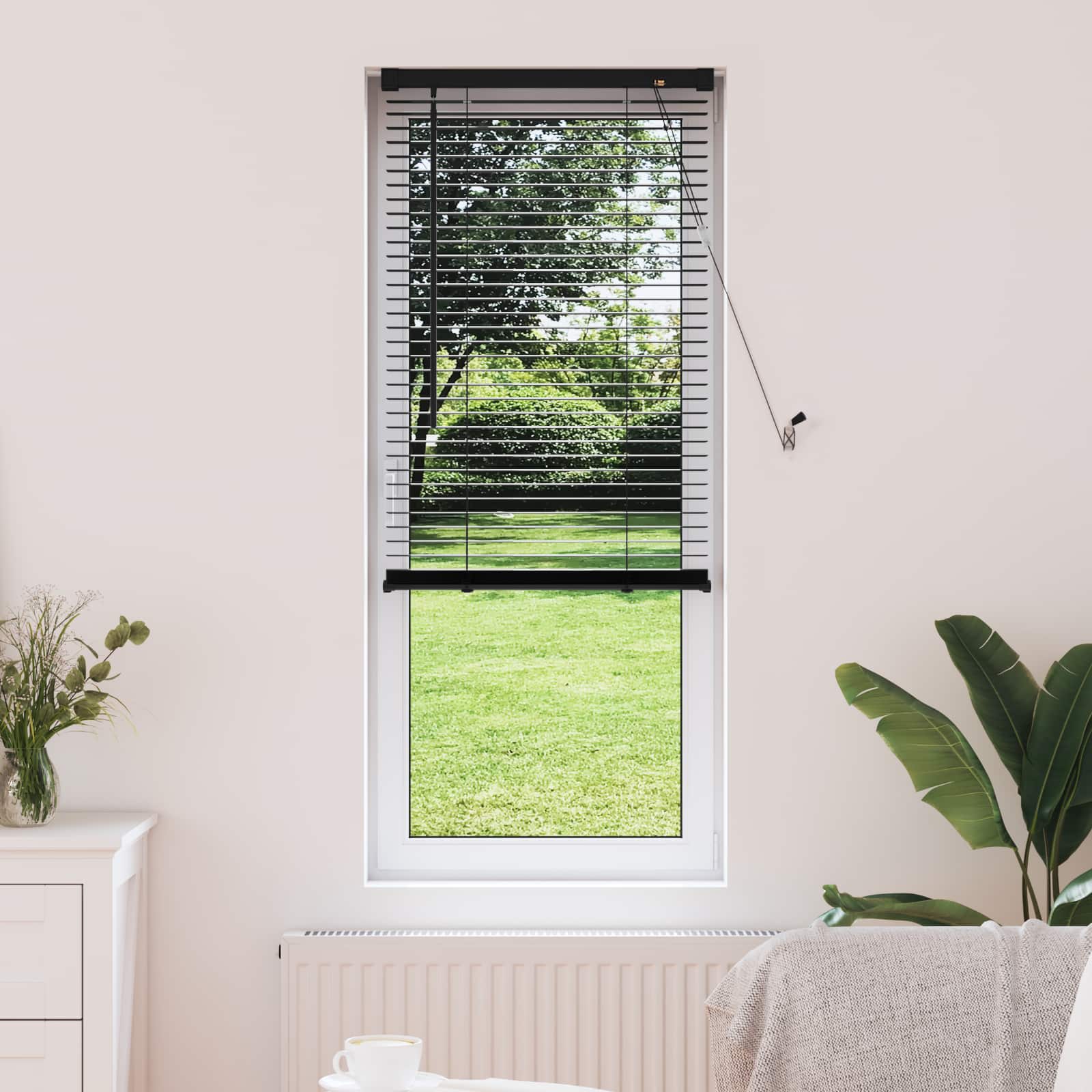 Venetianer Jalousie Verstellbar 150 X 40 Cm Pvc Schwarz