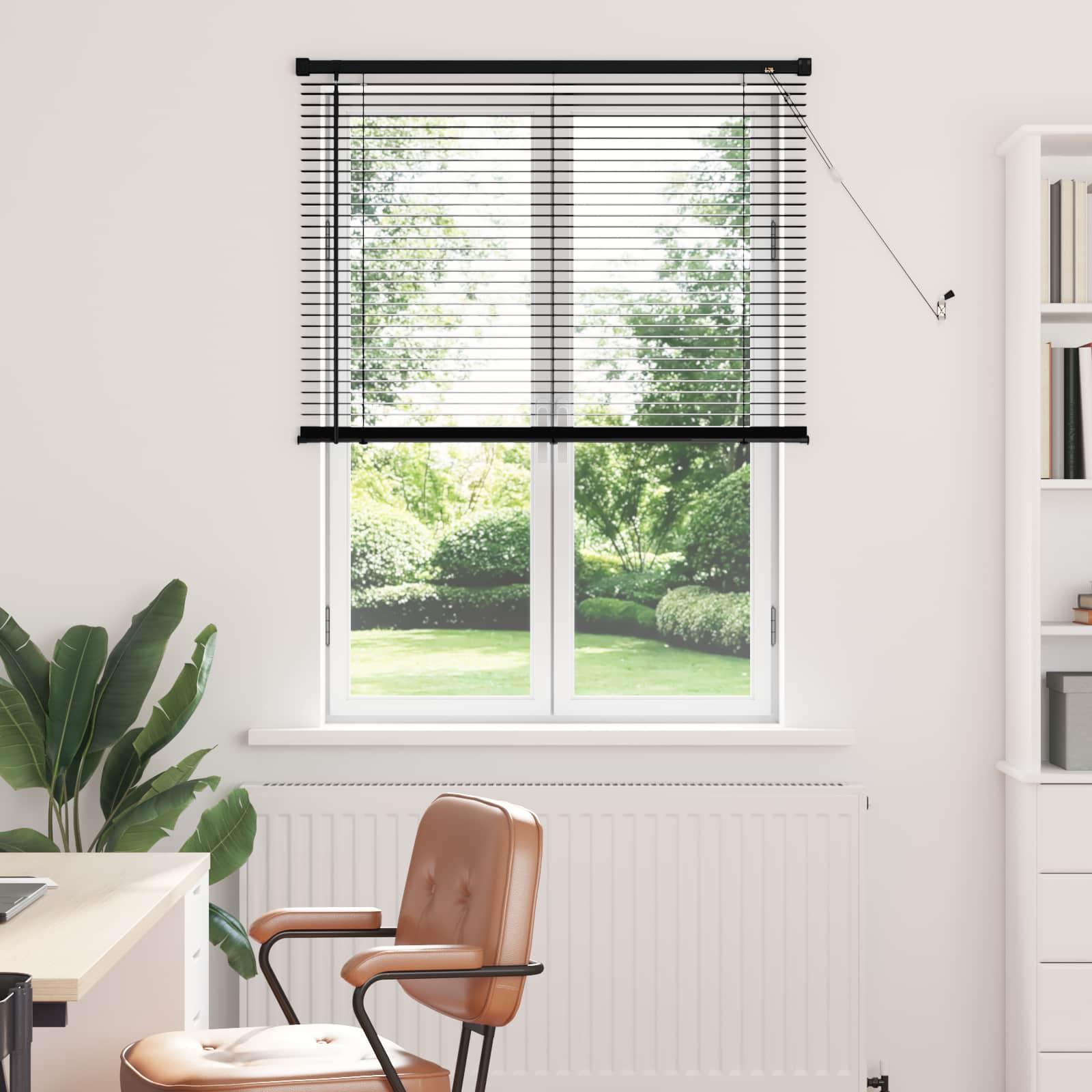 Venetianer Jalousie Verstellbar 150 X 40 Cm Pvc Schwarz