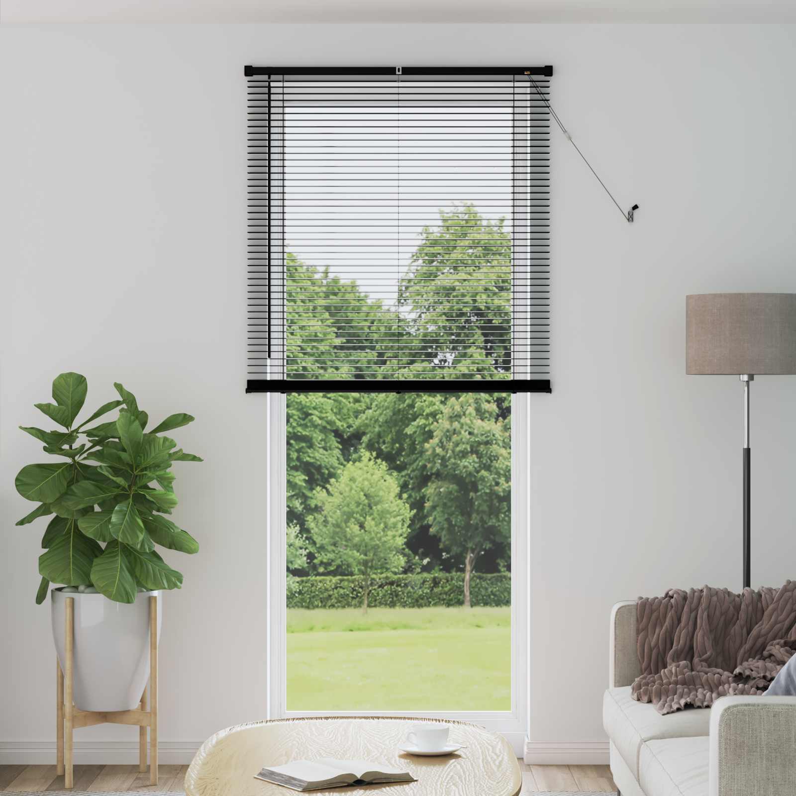 Venetianer Jalousie Verstellbar 150 X 40 Cm Pvc Schwarz