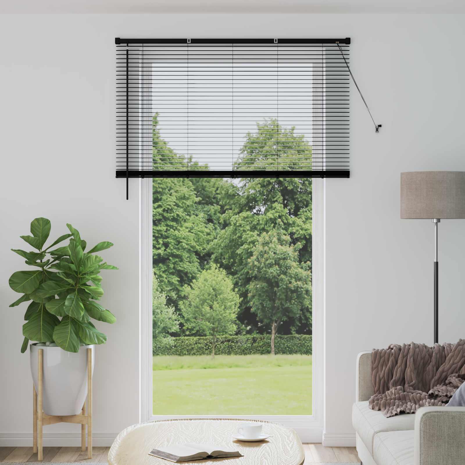 Venetianer Jalousie Verstellbar 150 X 40 Cm Pvc Schwarz