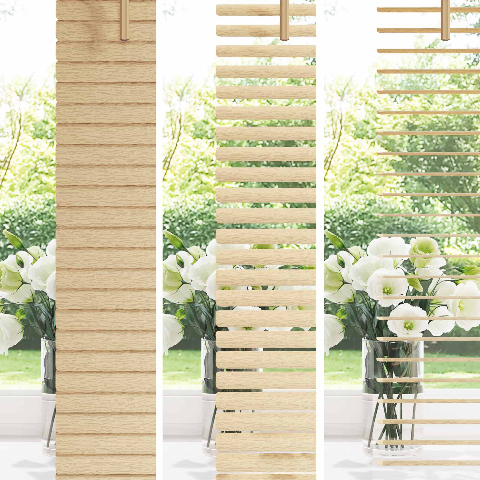 Venetianer Jalousie Mit Muster 150 X 40 Cm Pvc Hellbraun