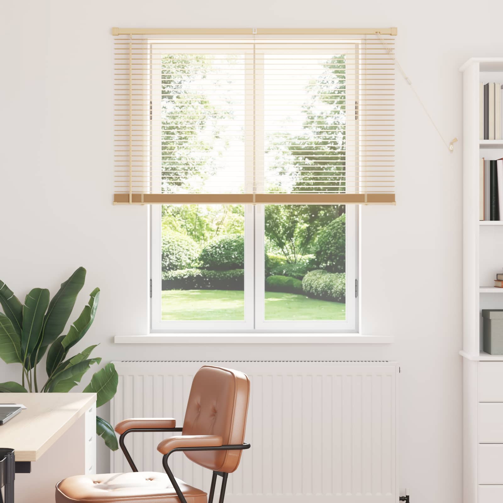 Venetianer Jalousie Mit Muster 150 X 40 Cm Pvc Hellbraun