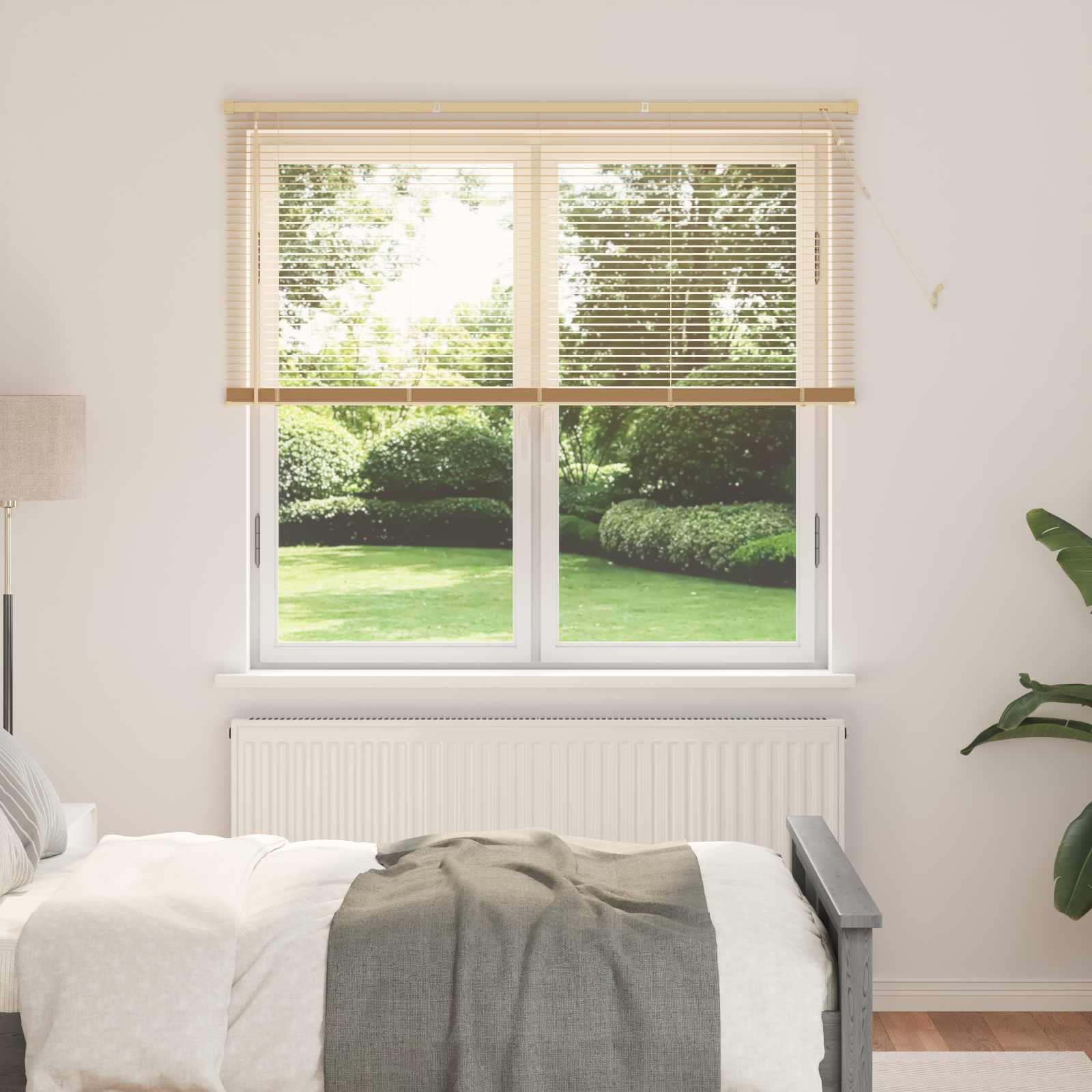 Venetianer Jalousie Mit Muster 150 X 40 Cm Pvc Hellbraun