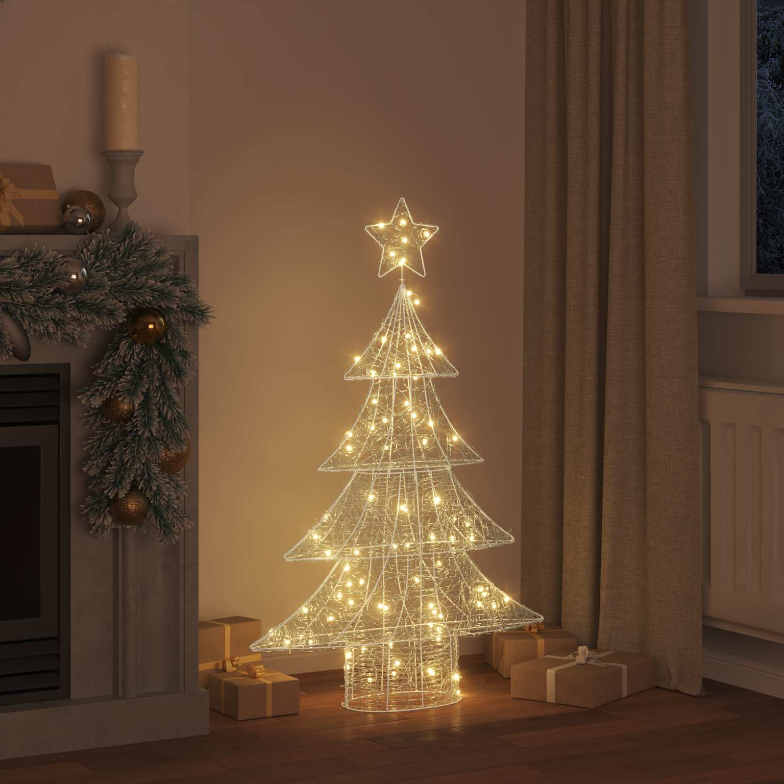 Weihnachtsbaum Mit 100 Leds 120 Cm Acryl
