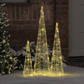 Weihnachtsbaum Mit 90 Leds 3 Pcs 20 X 20 X 80 Cm Acryl