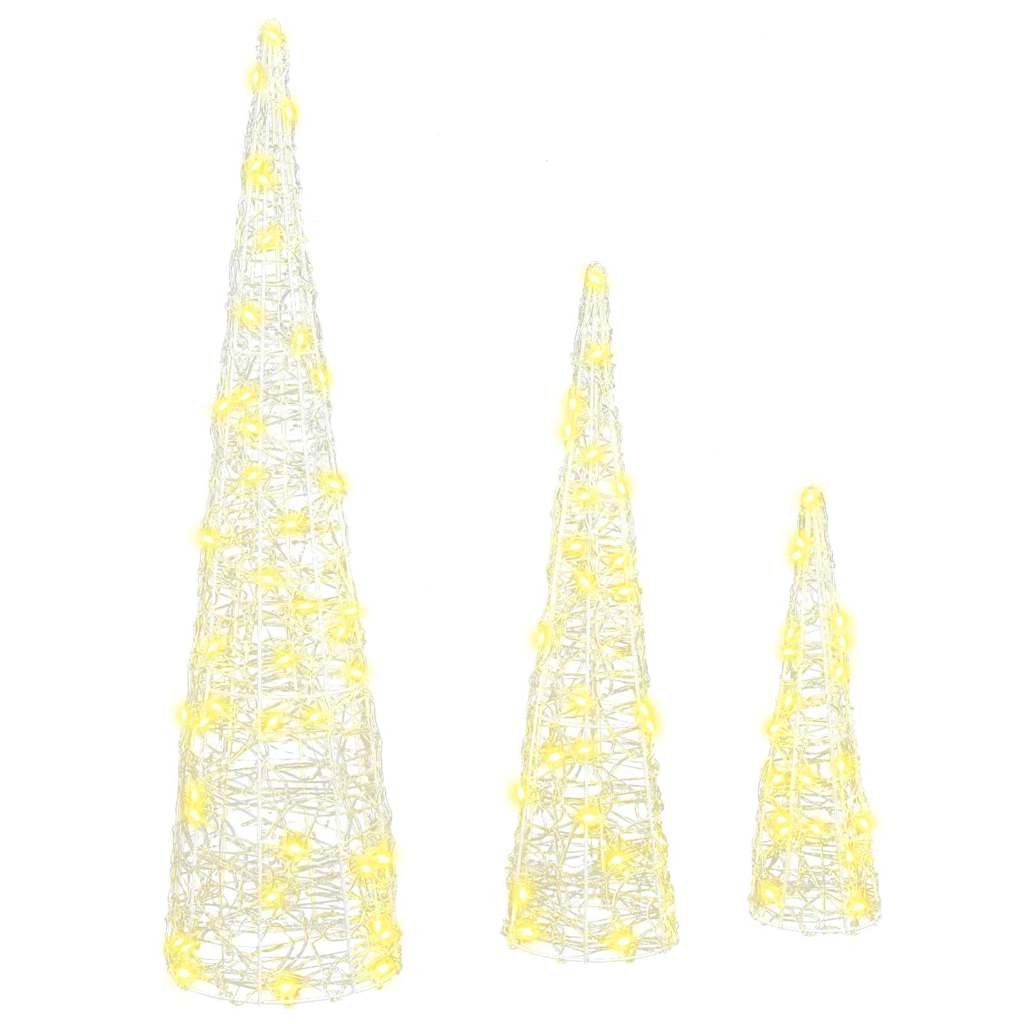 Weihnachtsbaum Mit 90 Leds 3 Pcs 20 X 20 X 80 Cm Acryl