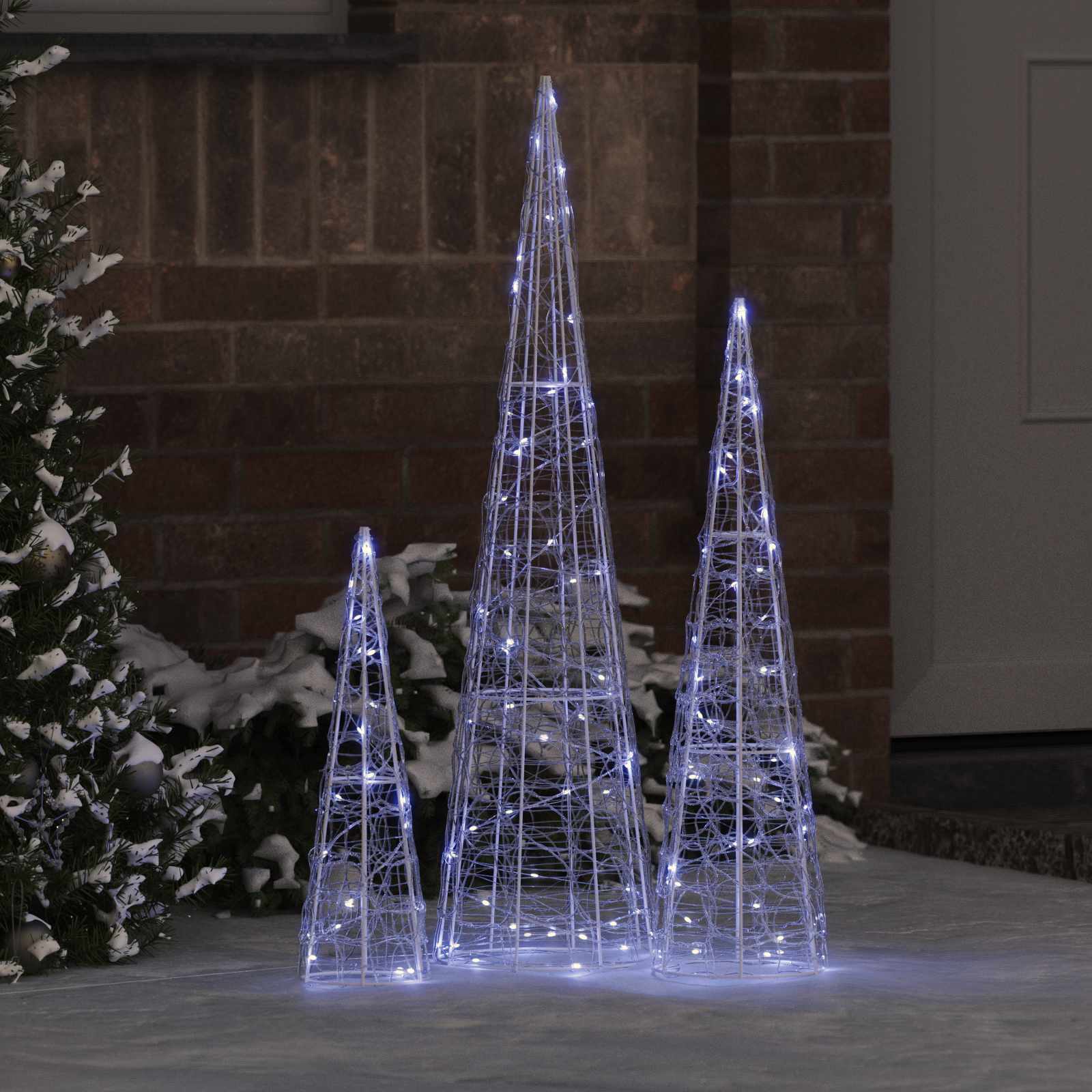 Weihnachtsbaum Mit 90 Leds 3 Pcs 20 X 20 X 80 Cm Acryl