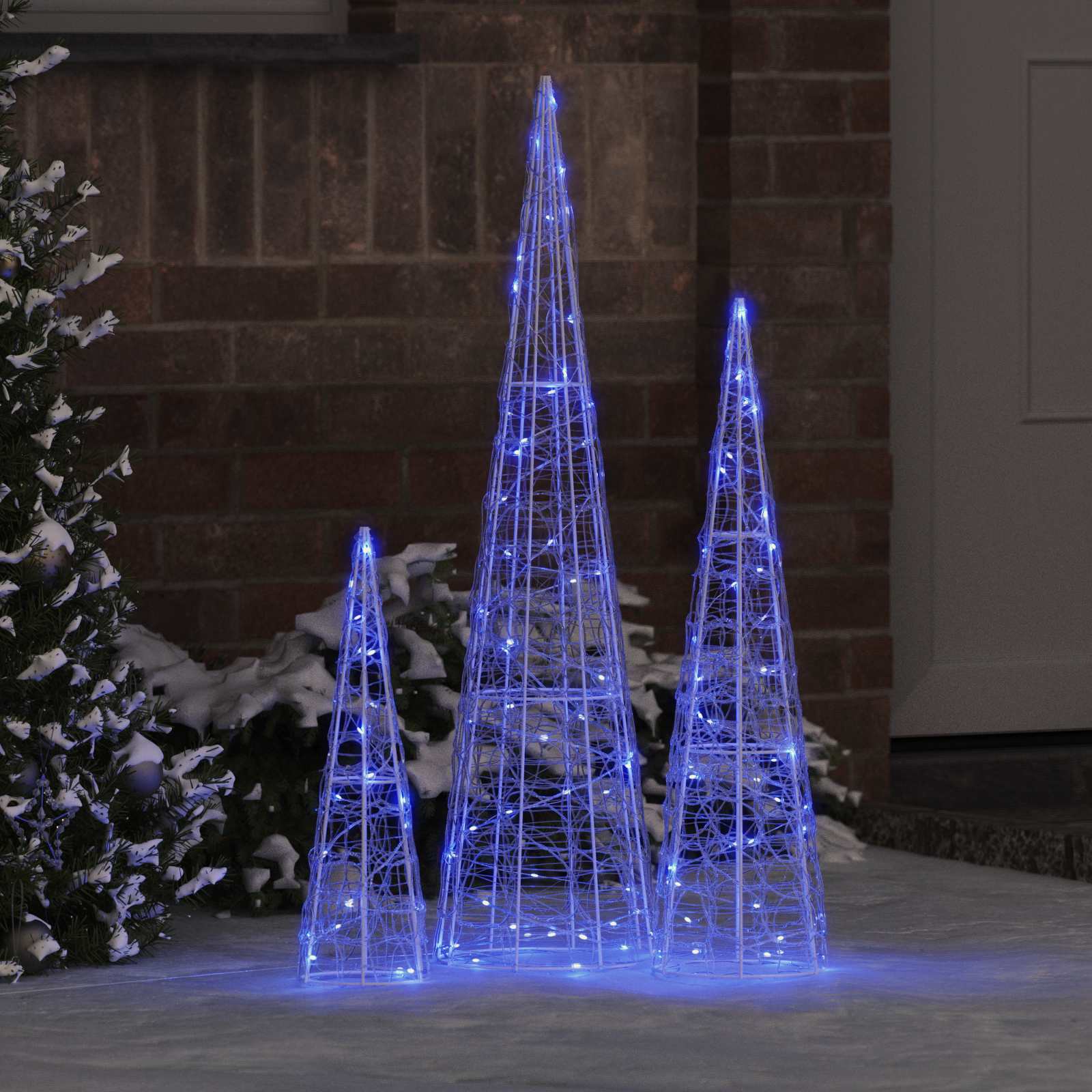 Weihnachtsbaum Mit 90 Leds 3 Pcs 20 X 20 X 80 Cm Acryl