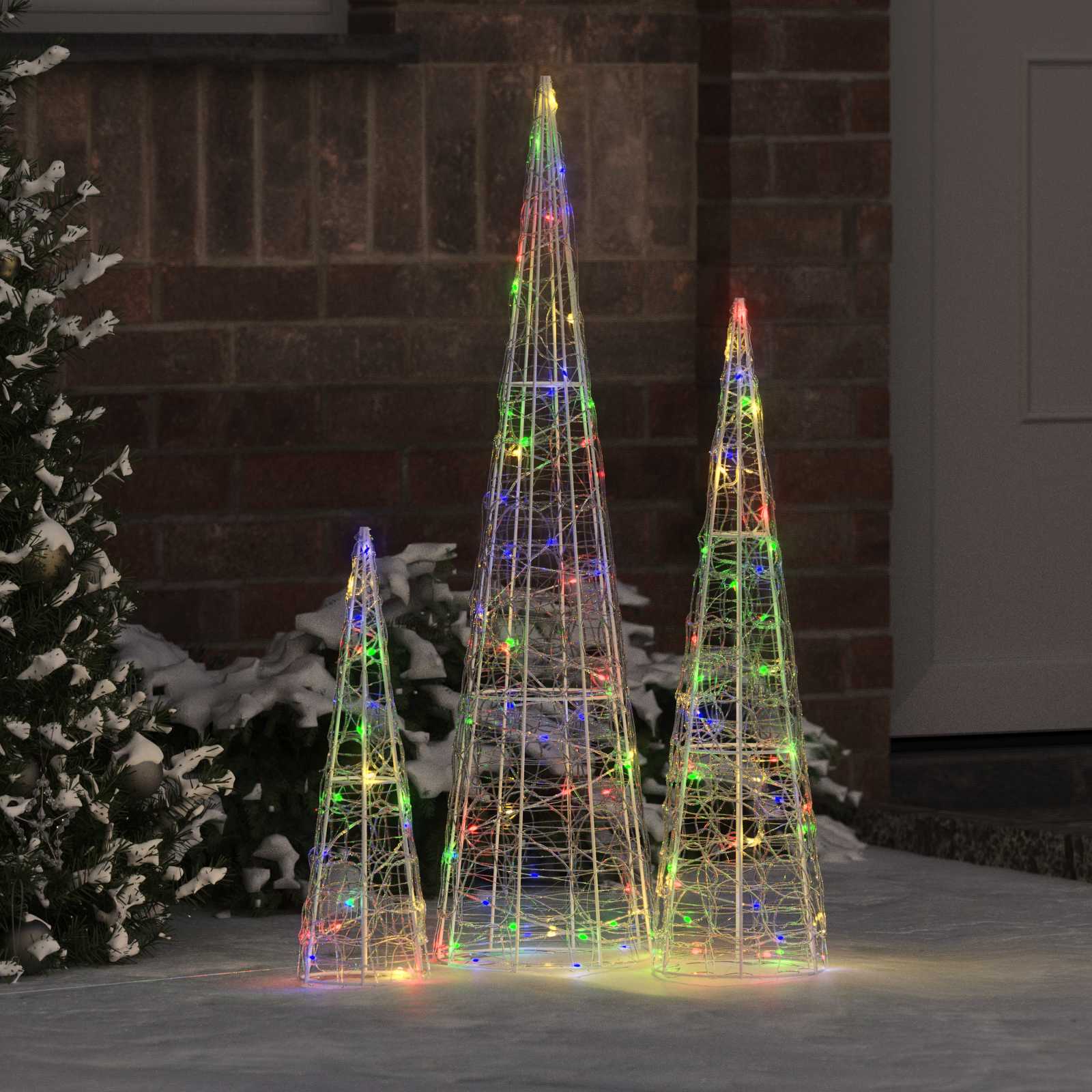 Weihnachtsbaum Mit 90 Leds 3 Pcs 20 X 20 X 80 Cm Acryl
