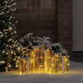 Geschenkbox Mit 60 Leds 3 Pcs Warmweiß 20 X 20 X 20 Cm Pet