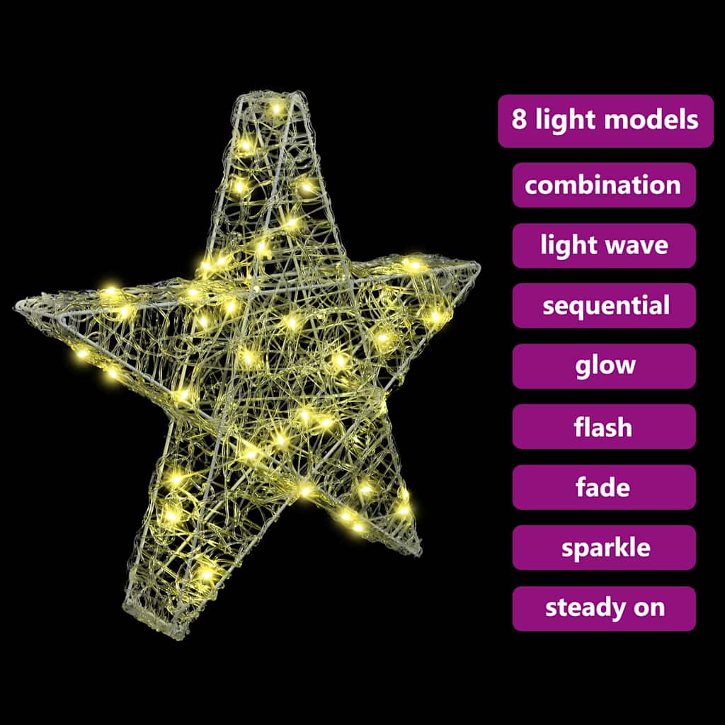 3D Stern Mit 50 Leds 55 X 53.5 X 10 Cm Acryl