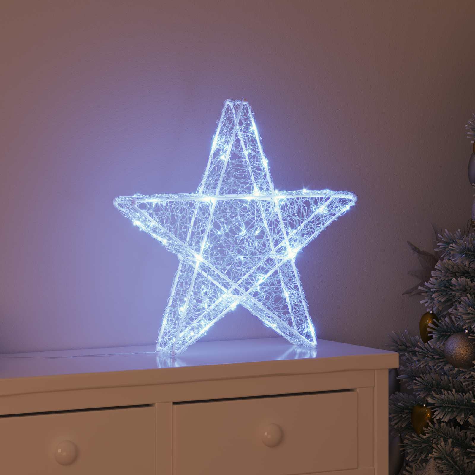 3D Stern Mit 50 Leds 55 X 53.5 X 10 Cm Acryl