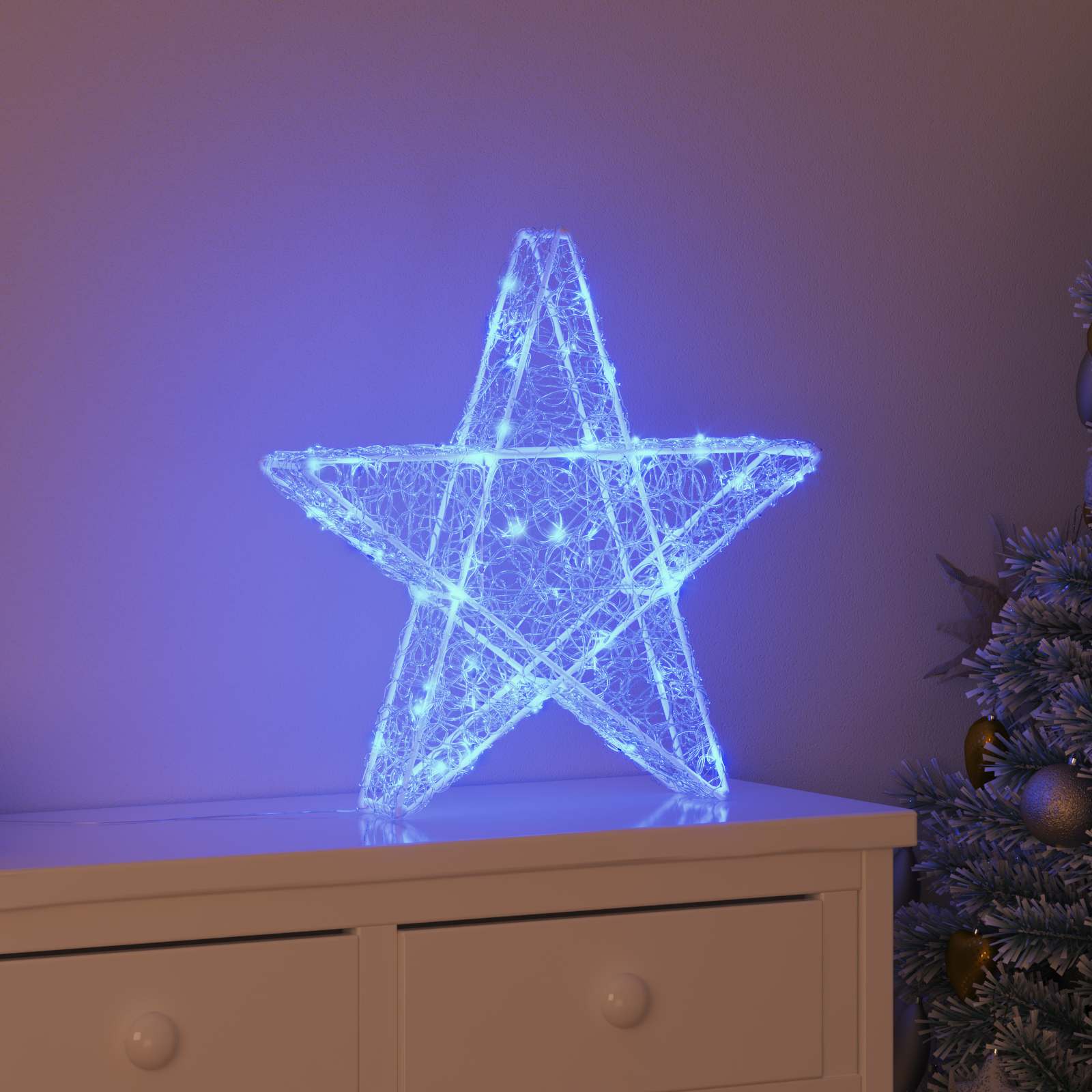 3D Stern Mit 50 Leds 55 X 53.5 X 10 Cm Acryl