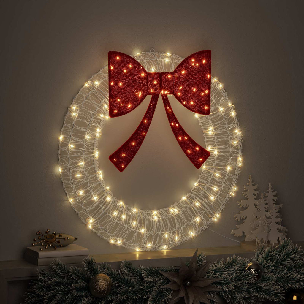 Kranz Mit 60 Leds 76 X 76 X 8,5 Cm Acryl