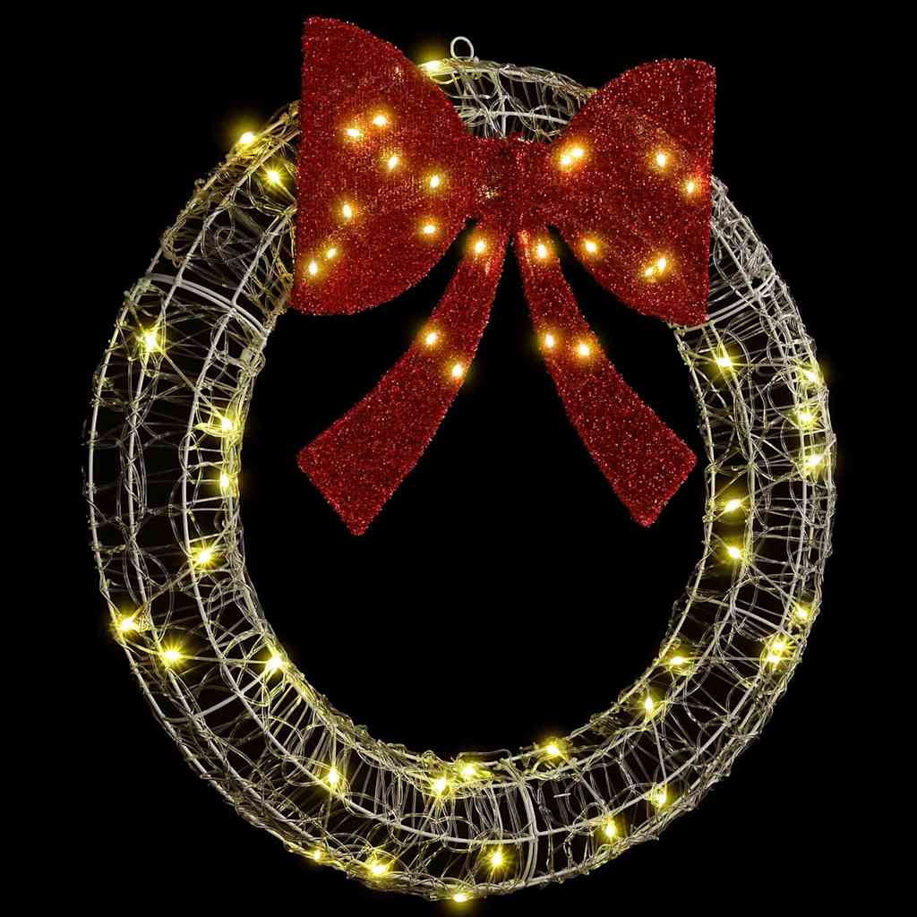 Kranz Mit 60 Leds 76 X 76 X 8,5 Cm Acryl