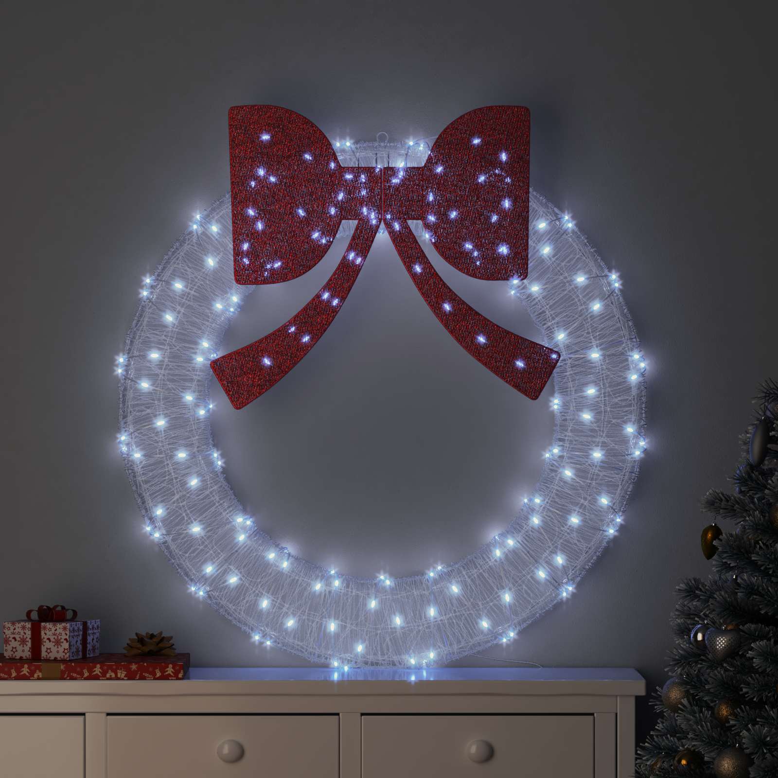Kranz Mit 60 Leds 76 X 76 X 8,5 Cm Acryl