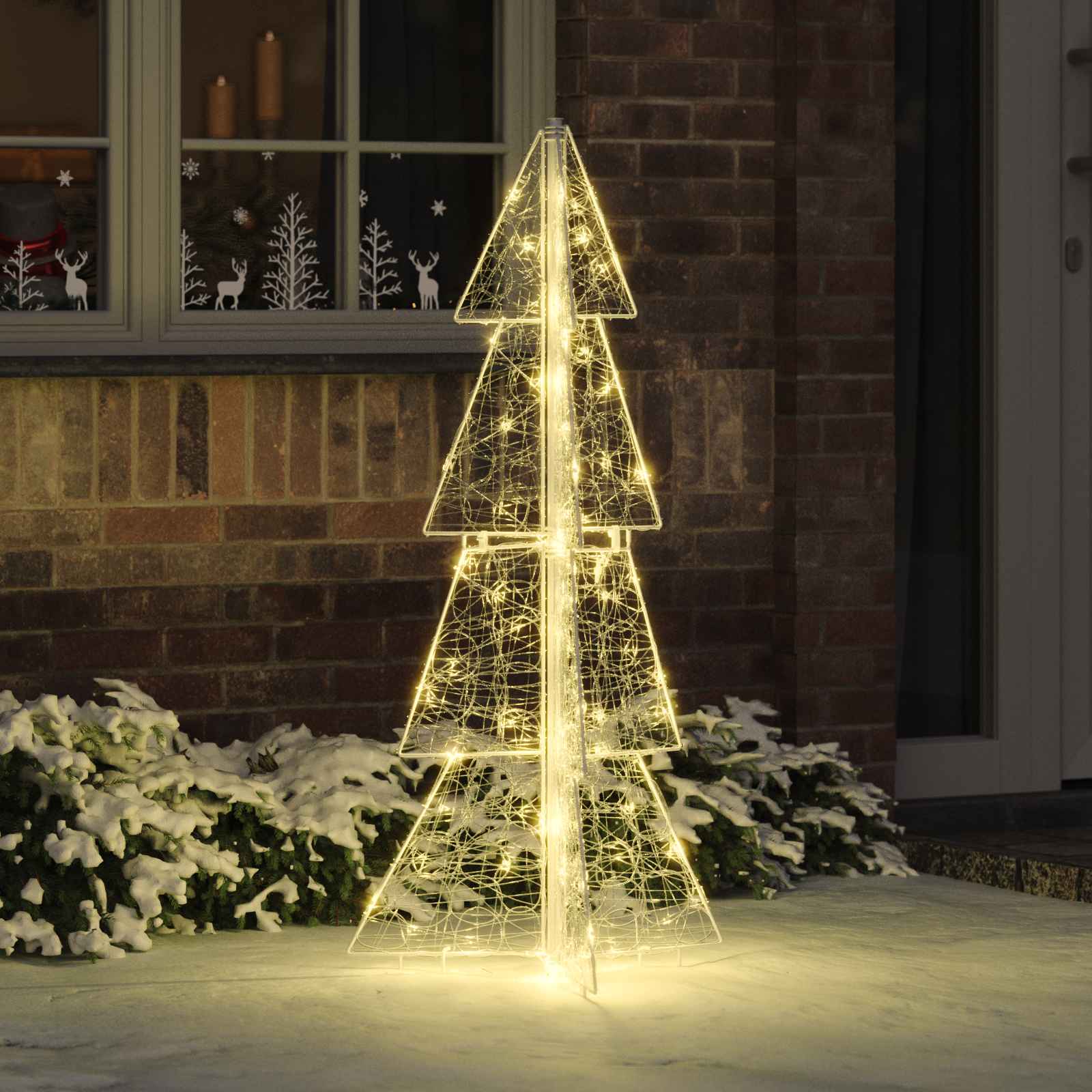 Weihnachtsbaum Mit 100 Leds Warmes Weiß Acryl