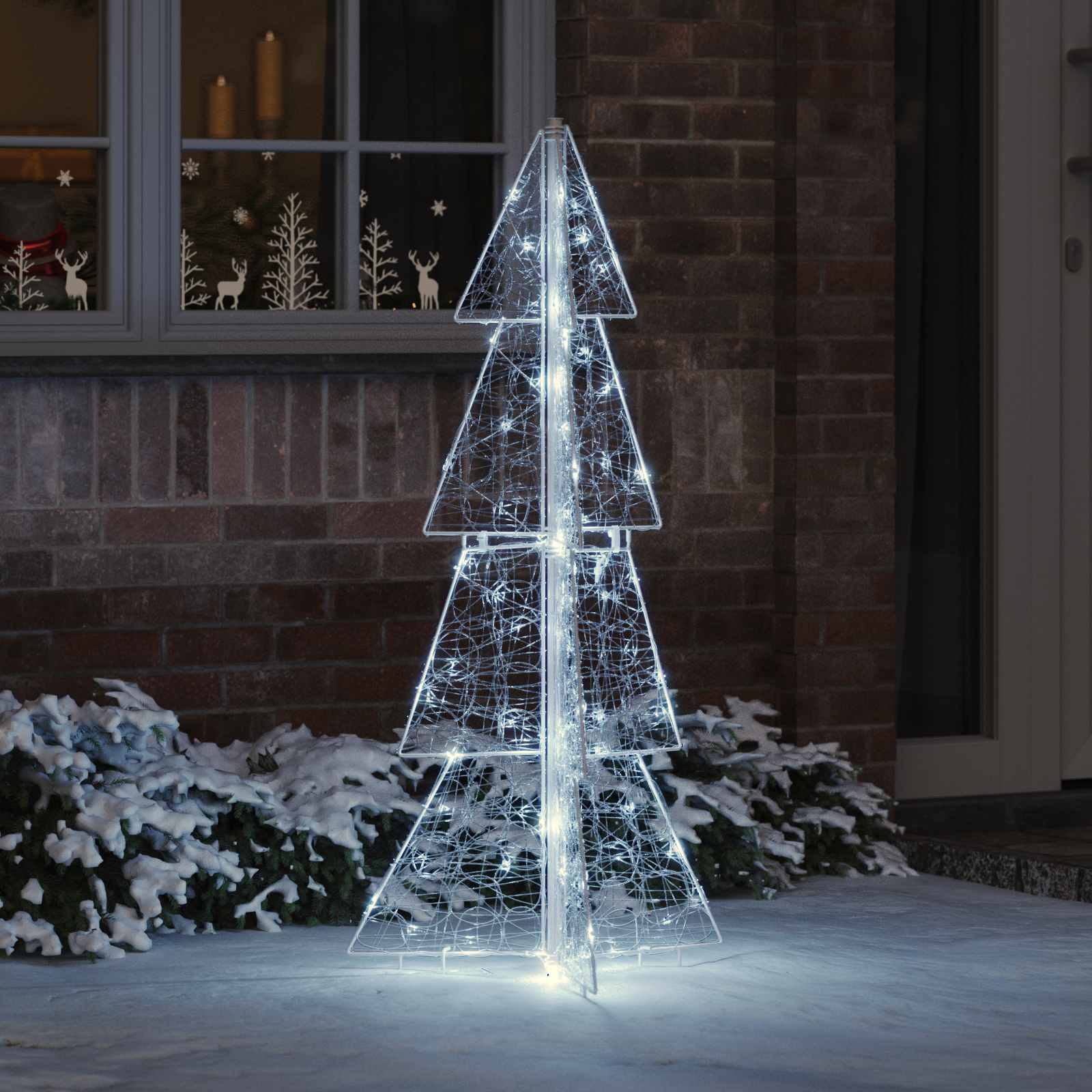Weihnachtsbaum Mit 100 Leds Warmes Weiß Acryl