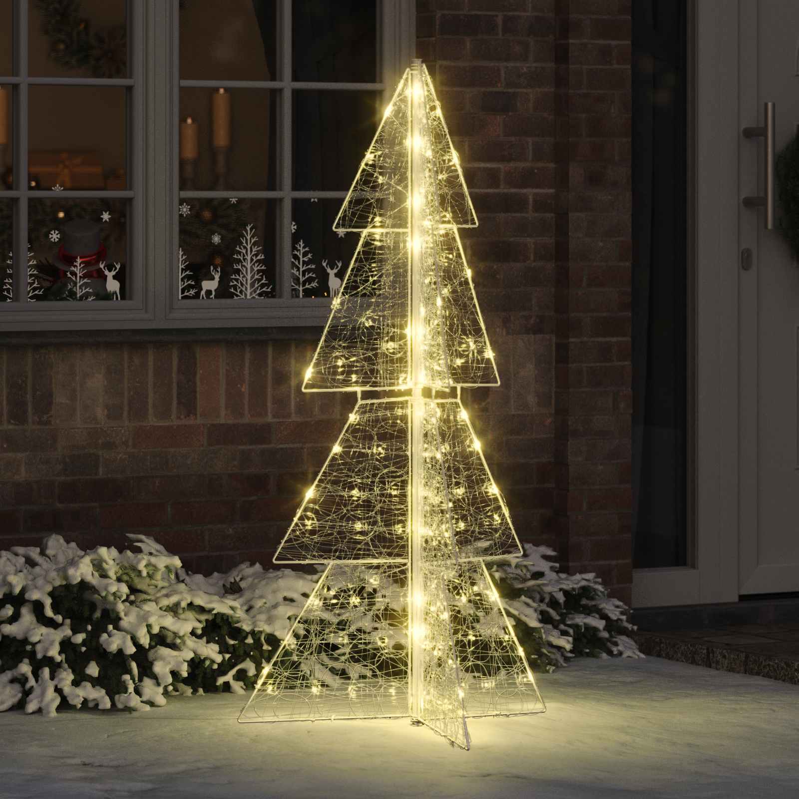 Weihnachtsbaum Mit 100 Leds Warmes Weiß Acryl