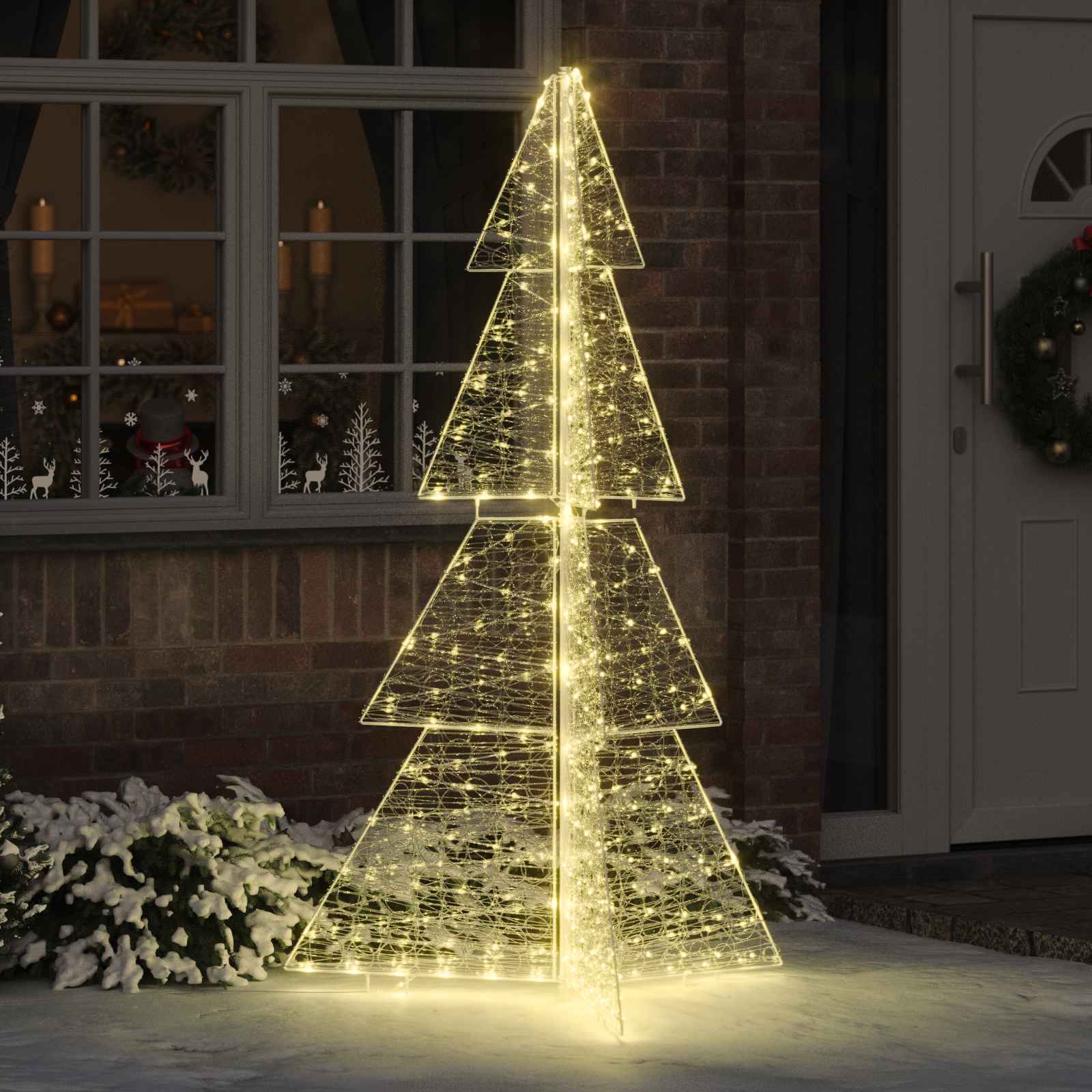 Weihnachtsbaum Mit 100 Leds Warmes Weiß Acryl