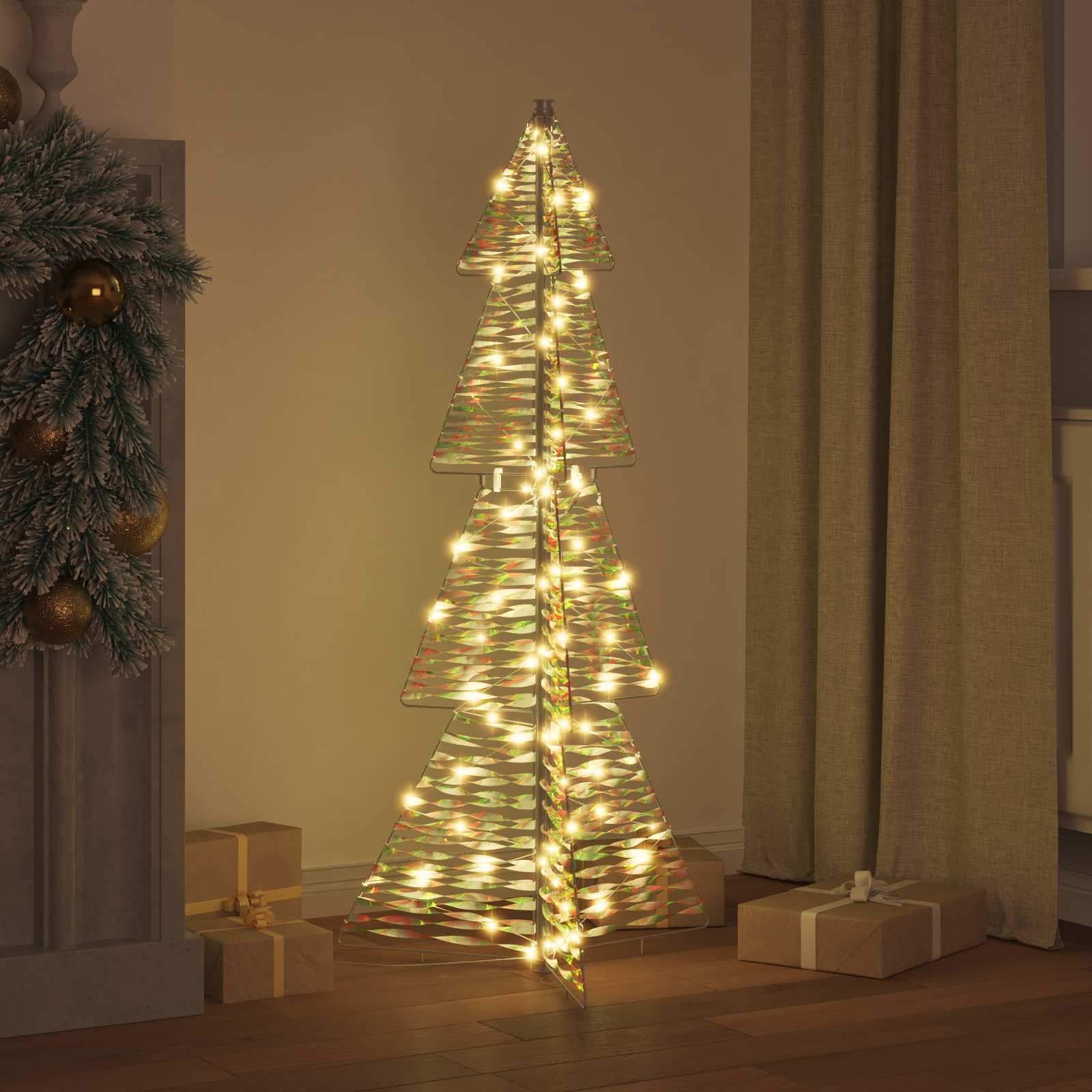 Weihnachtsbaum Mit 100 Leds Warmes Weiß Pet