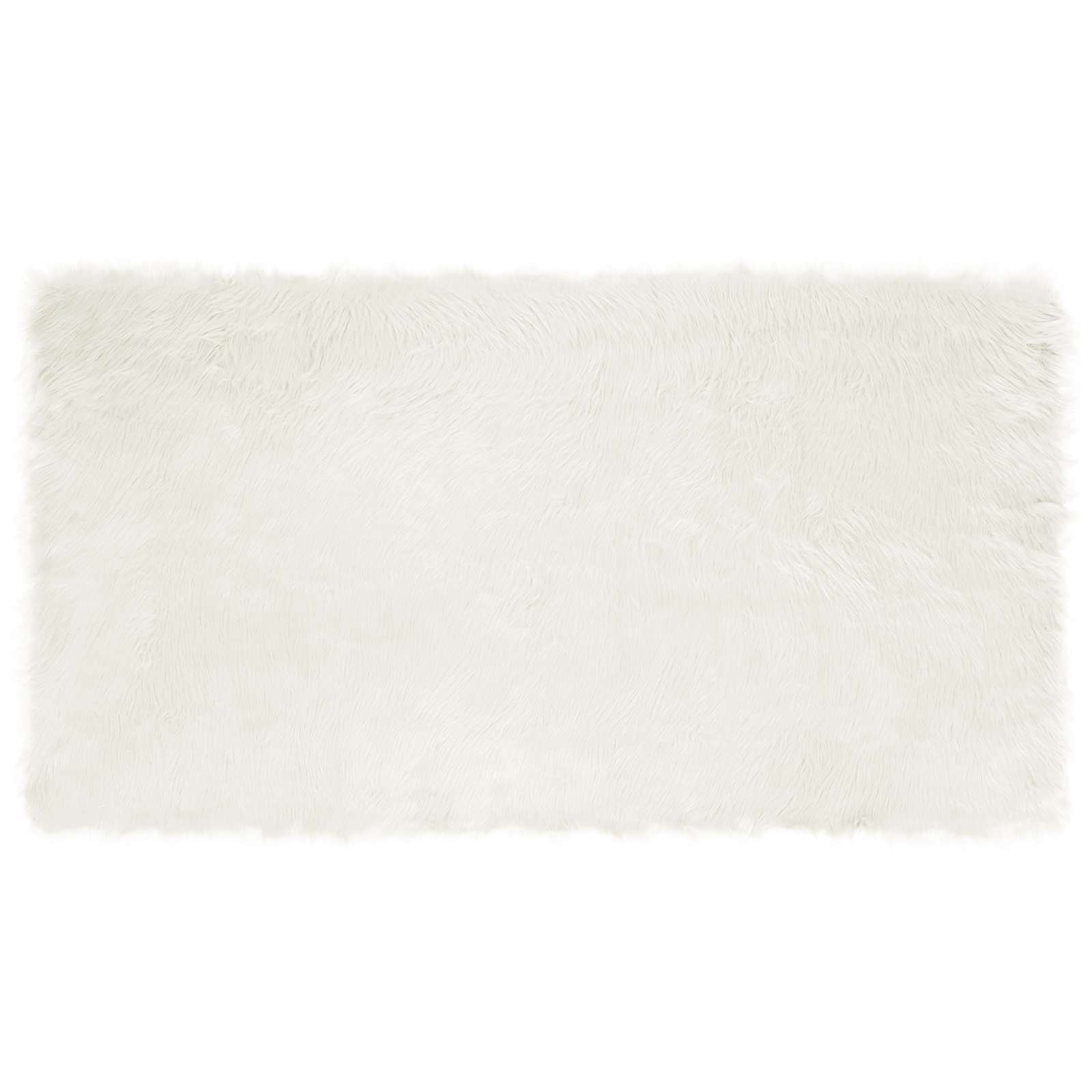Kunstschaffell Teppich Tafalla Polyester Weiß