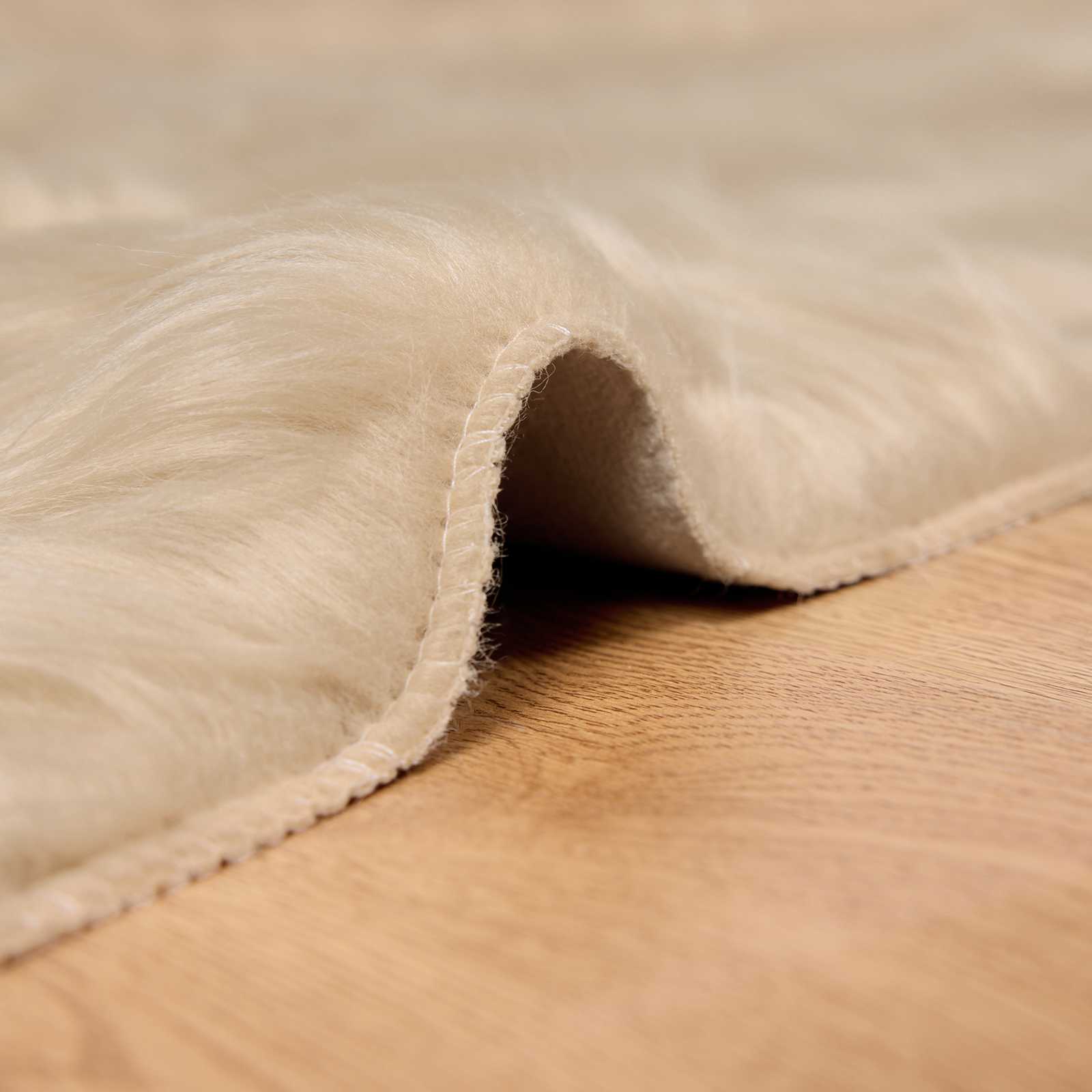 Kunstschaffell Teppich Tafalla Polyester Beige