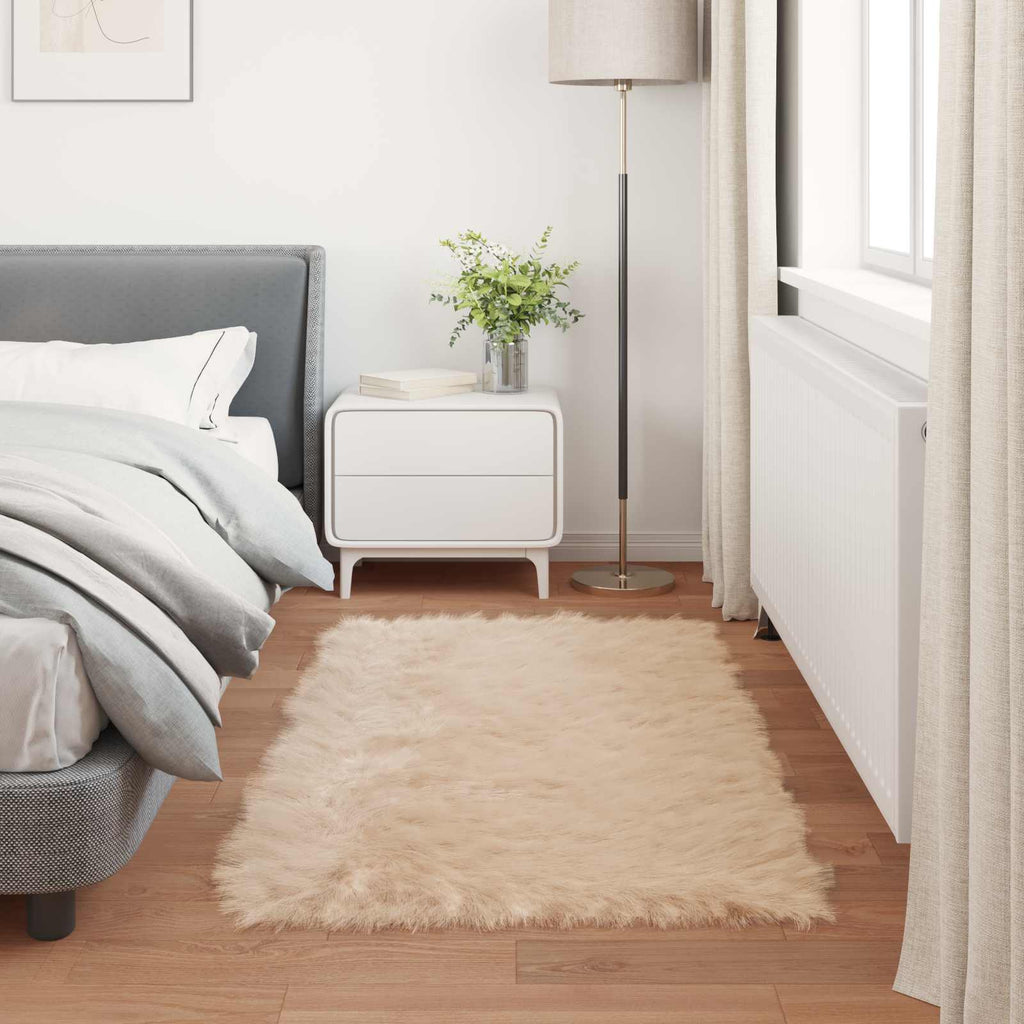 Kunstschaffell Teppich Tafalla Polyester Beige