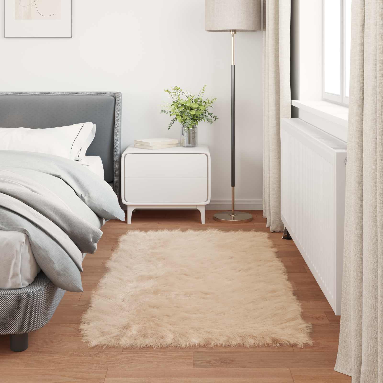 Kunstschaffell Teppich Tafalla Polyester Beige