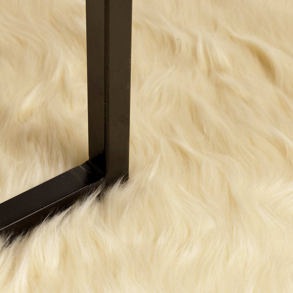 Kunstschaffell Teppich Tafalla Polyester Creme