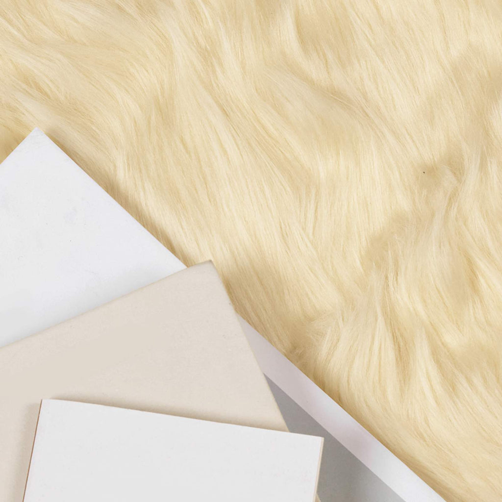 Kunstschaffell Teppich Tafalla Polyester Creme