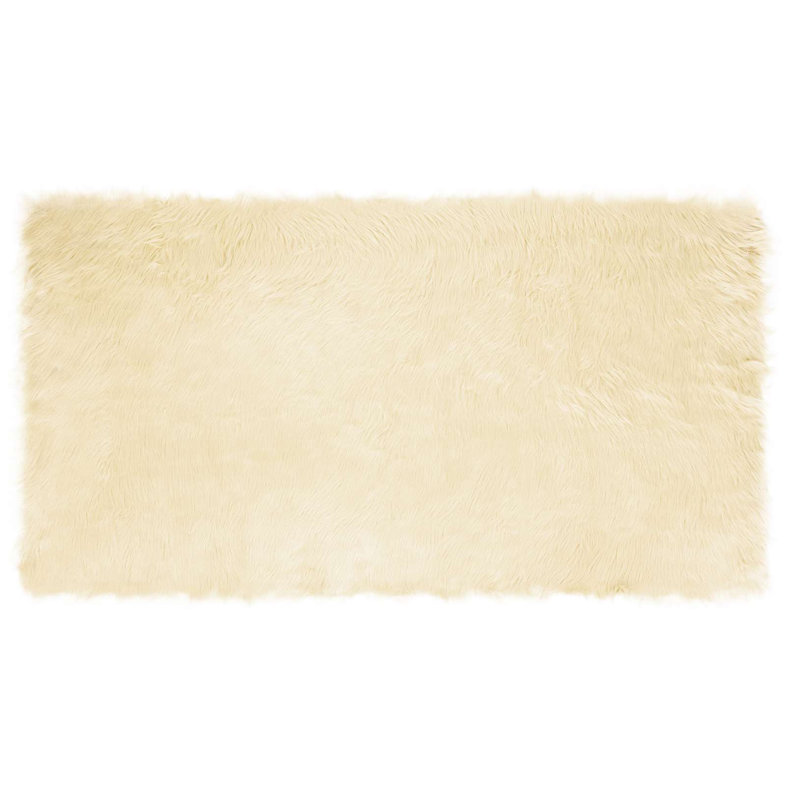 Kunstschaffell Teppich Tafalla Polyester Creme