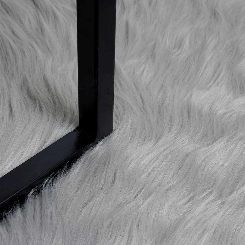 Kunstschaffell Teppich Tafalla Polyester Grau