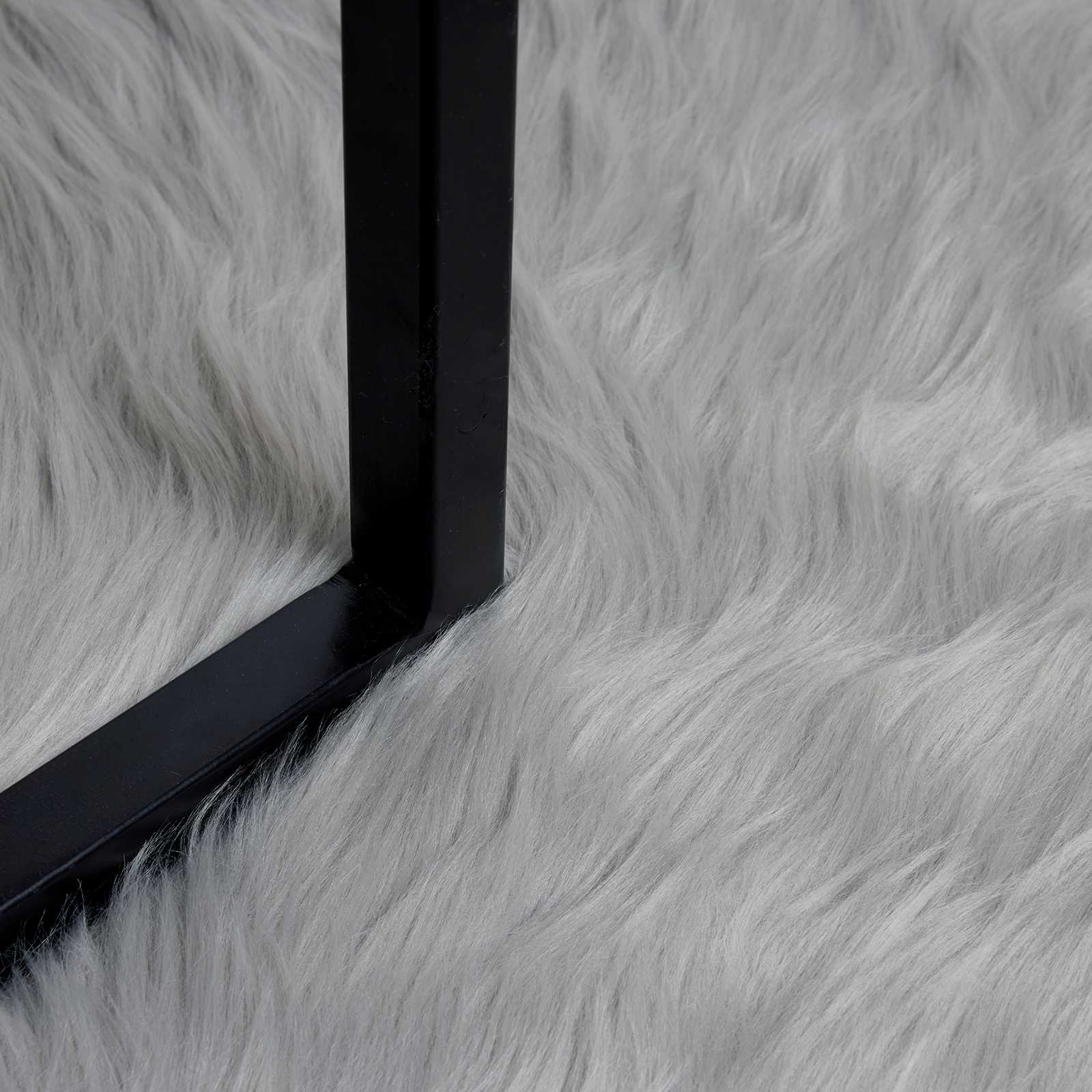 Kunstschaffell Teppich Tafalla Polyester Grau