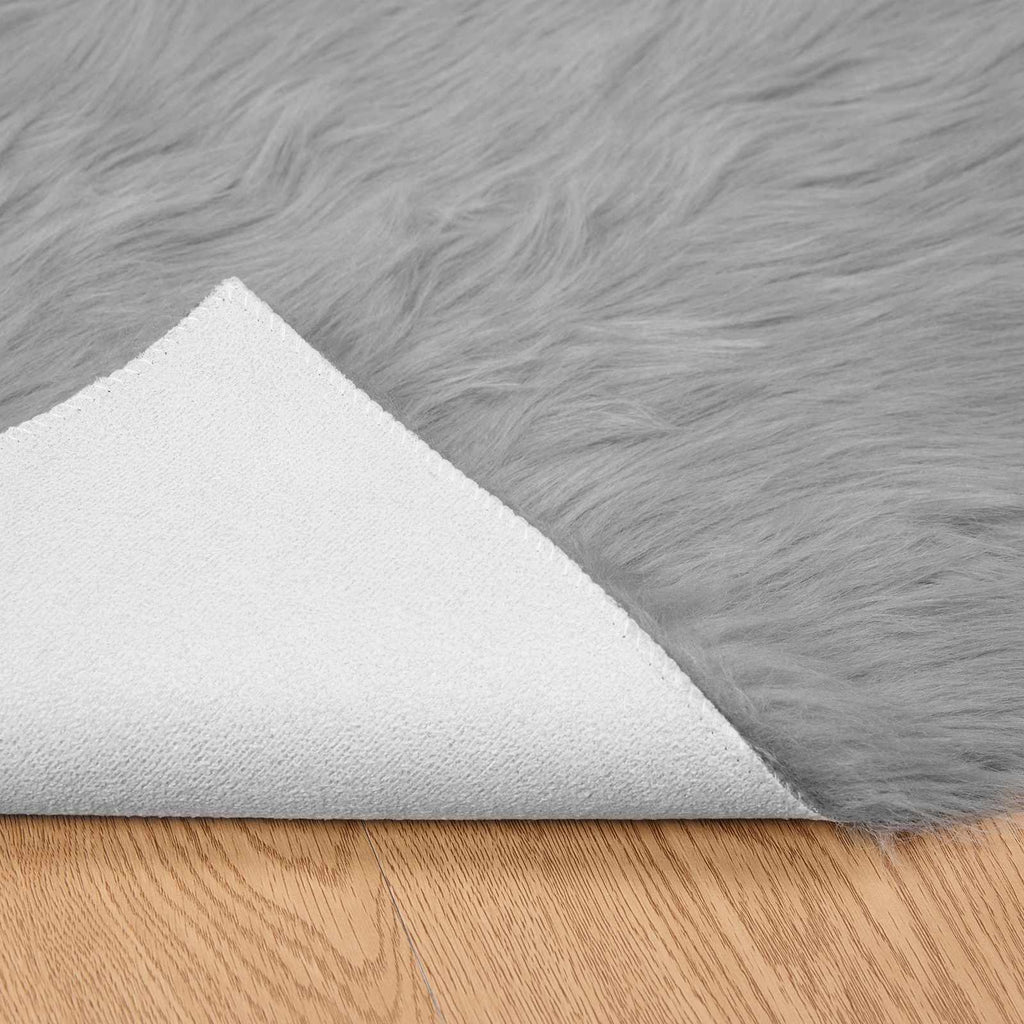 Kunstschaffell Teppich Tafalla Polyester Grau