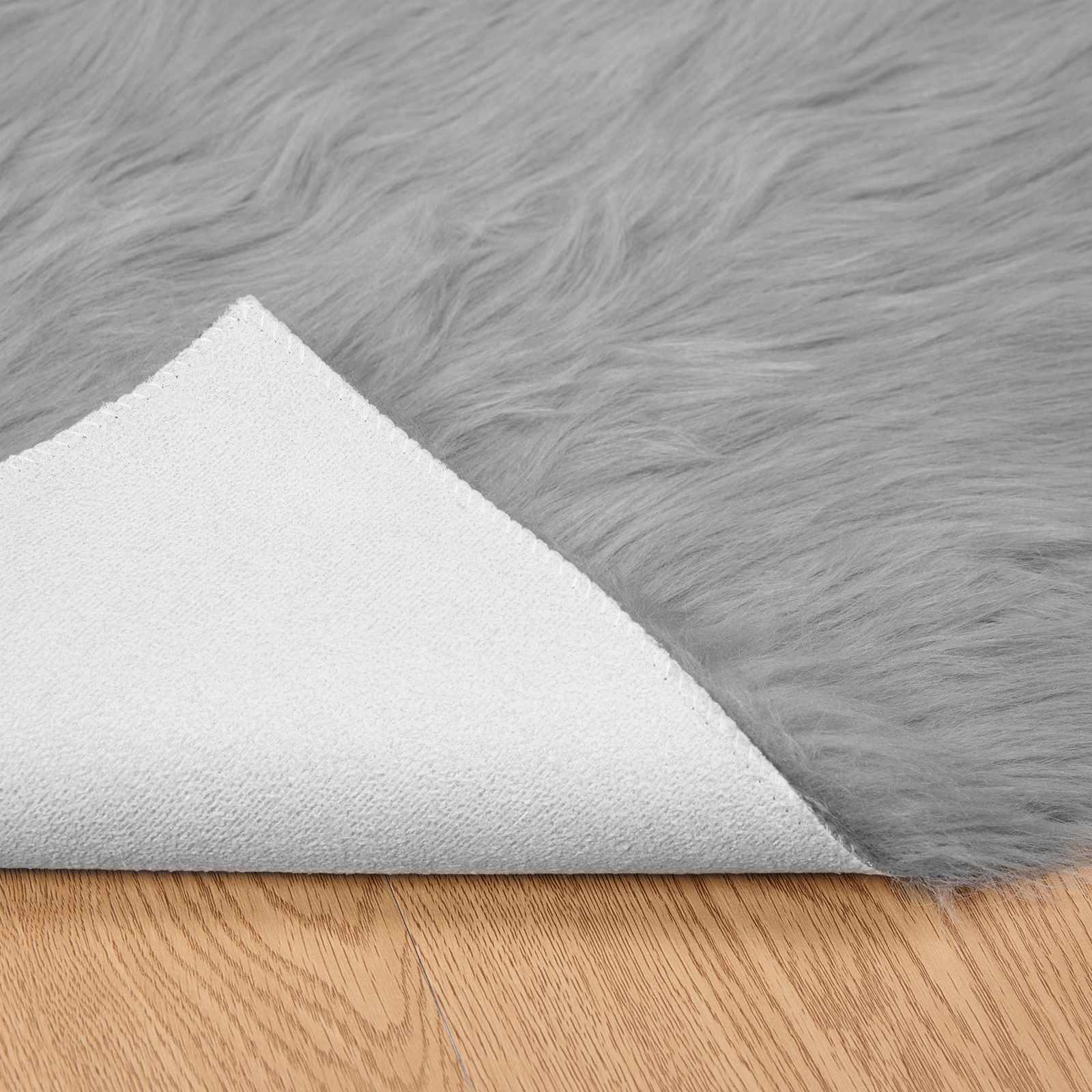 Kunstschaffell Teppich Tafalla Polyester Grau