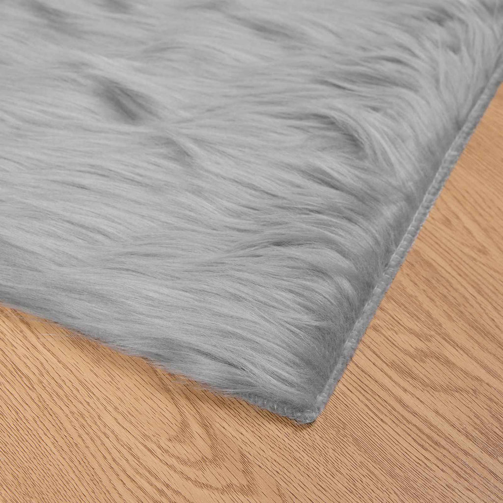Kunstschaffell Teppich Tafalla Polyester Grau