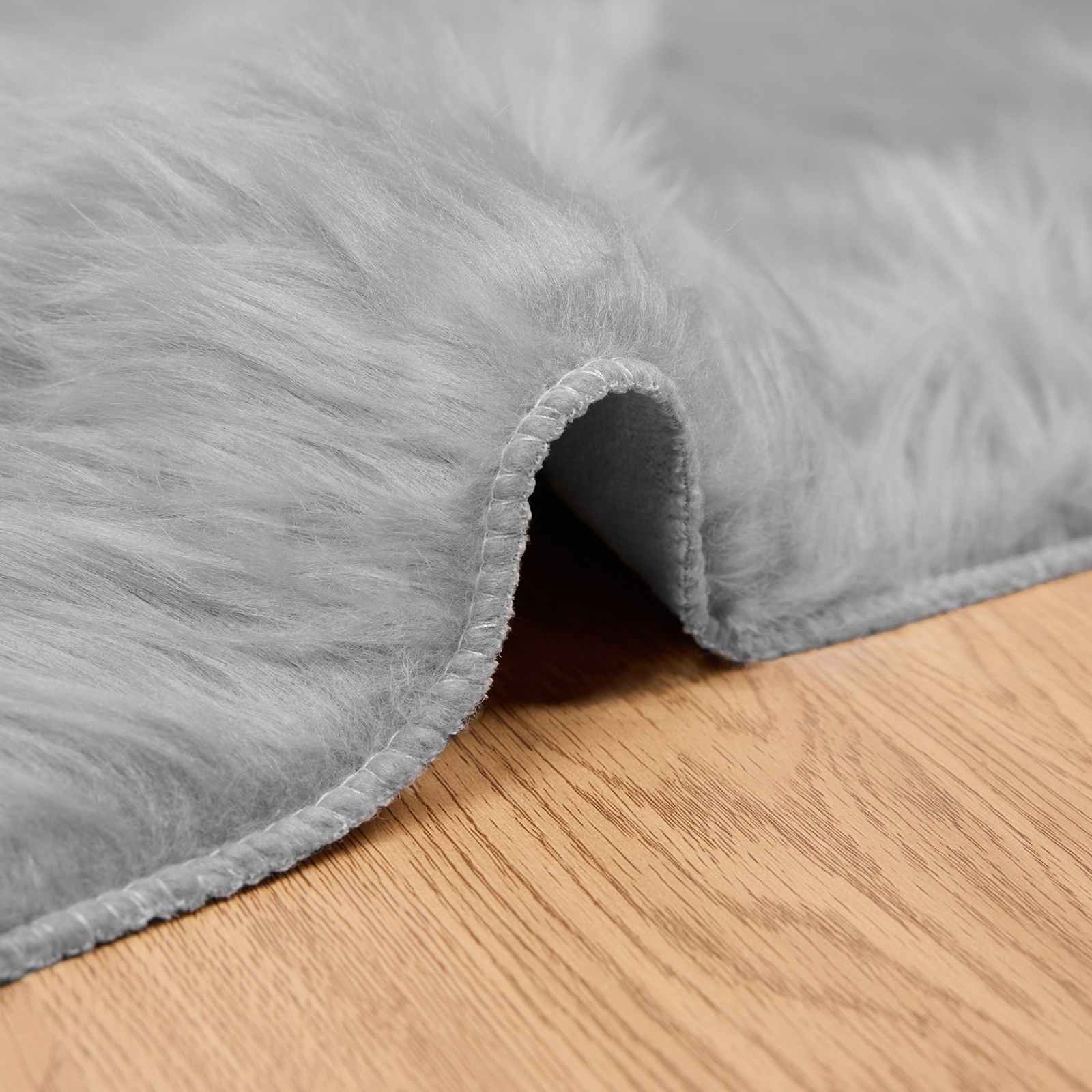 Kunstschaffell Teppich Tafalla Polyester Grau