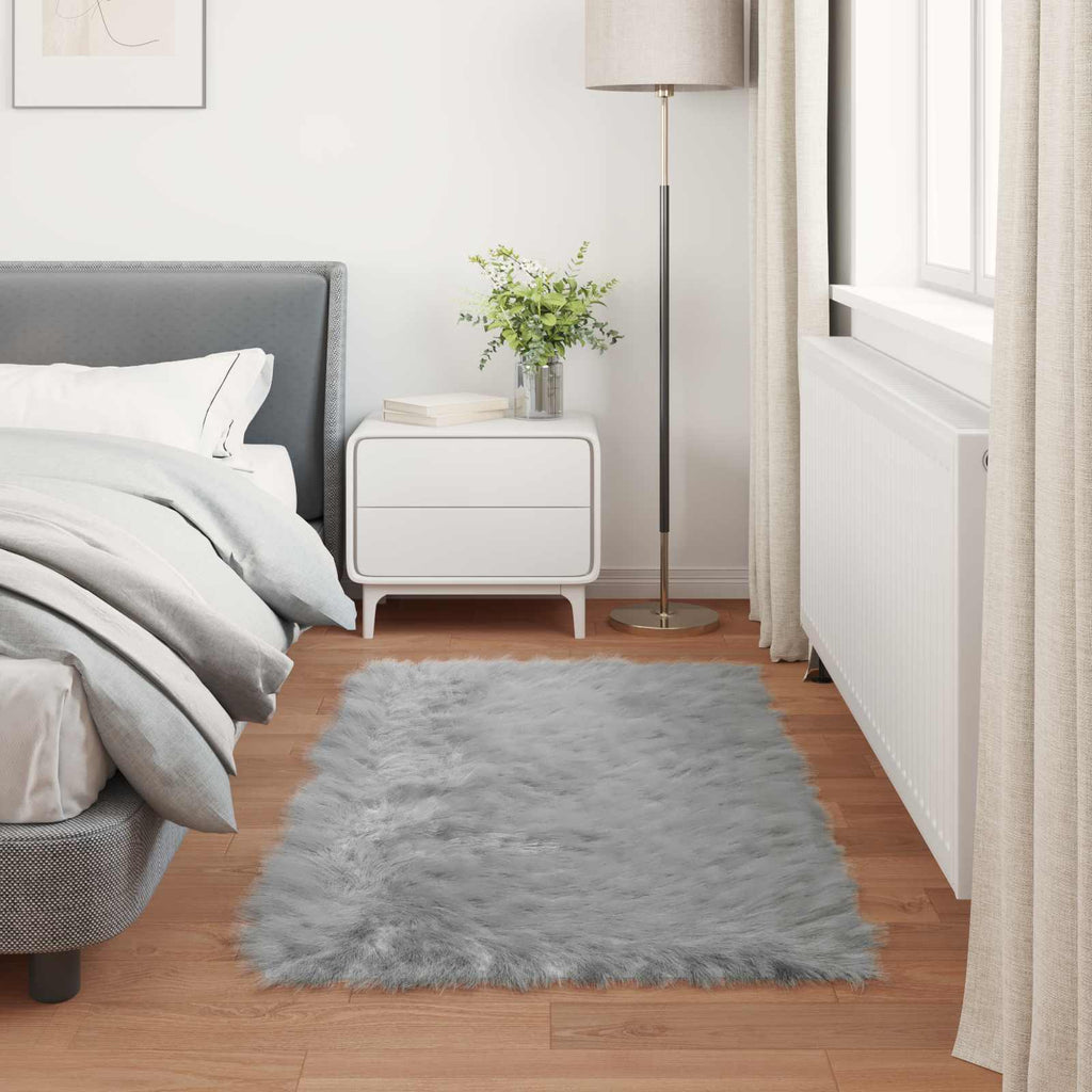 Kunstschaffell Teppich Tafalla Polyester Grau