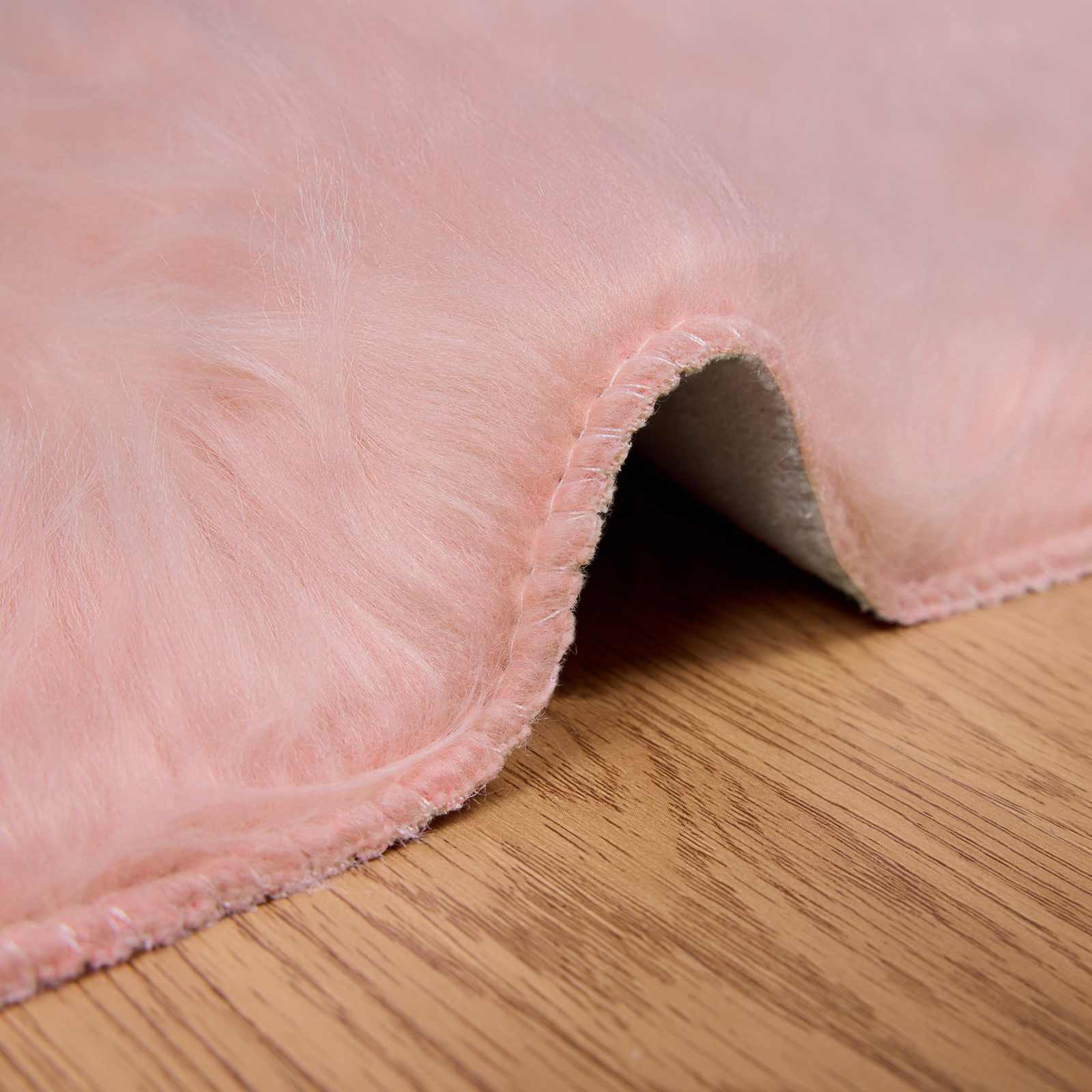 Kunstschaffell Teppich Tafalla Polyester Rosa