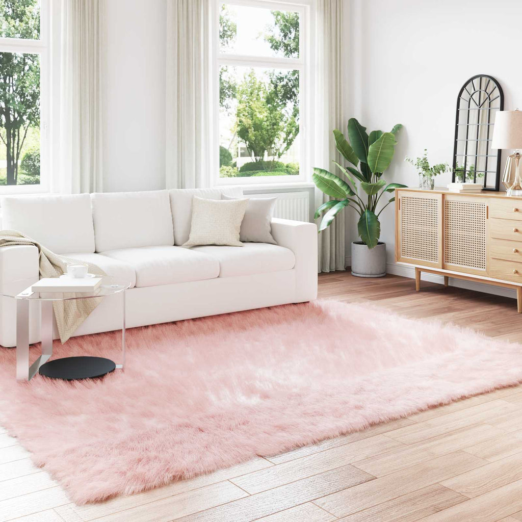 Kunstschaffell Teppich Tafalla Polyester Rosa