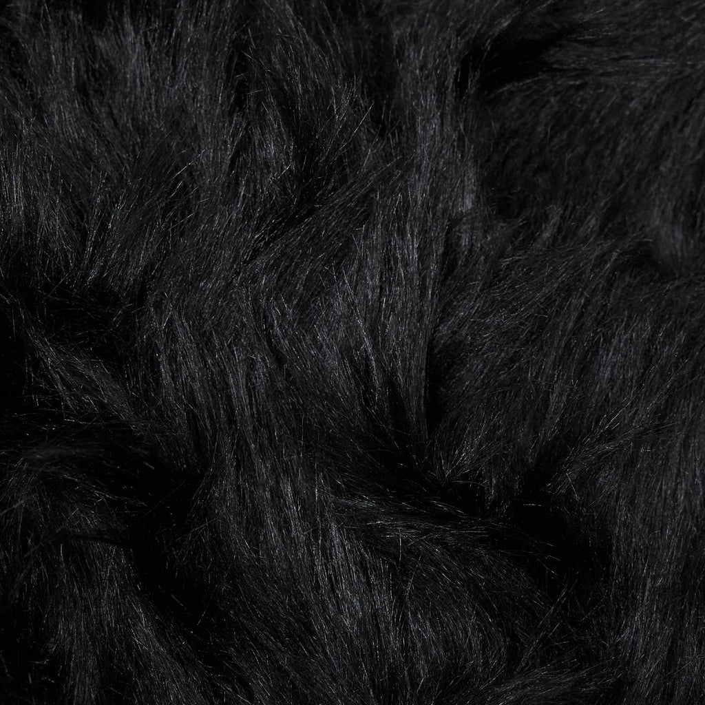 Kunstschaffell Teppich Tafalla Polyester Schwarz