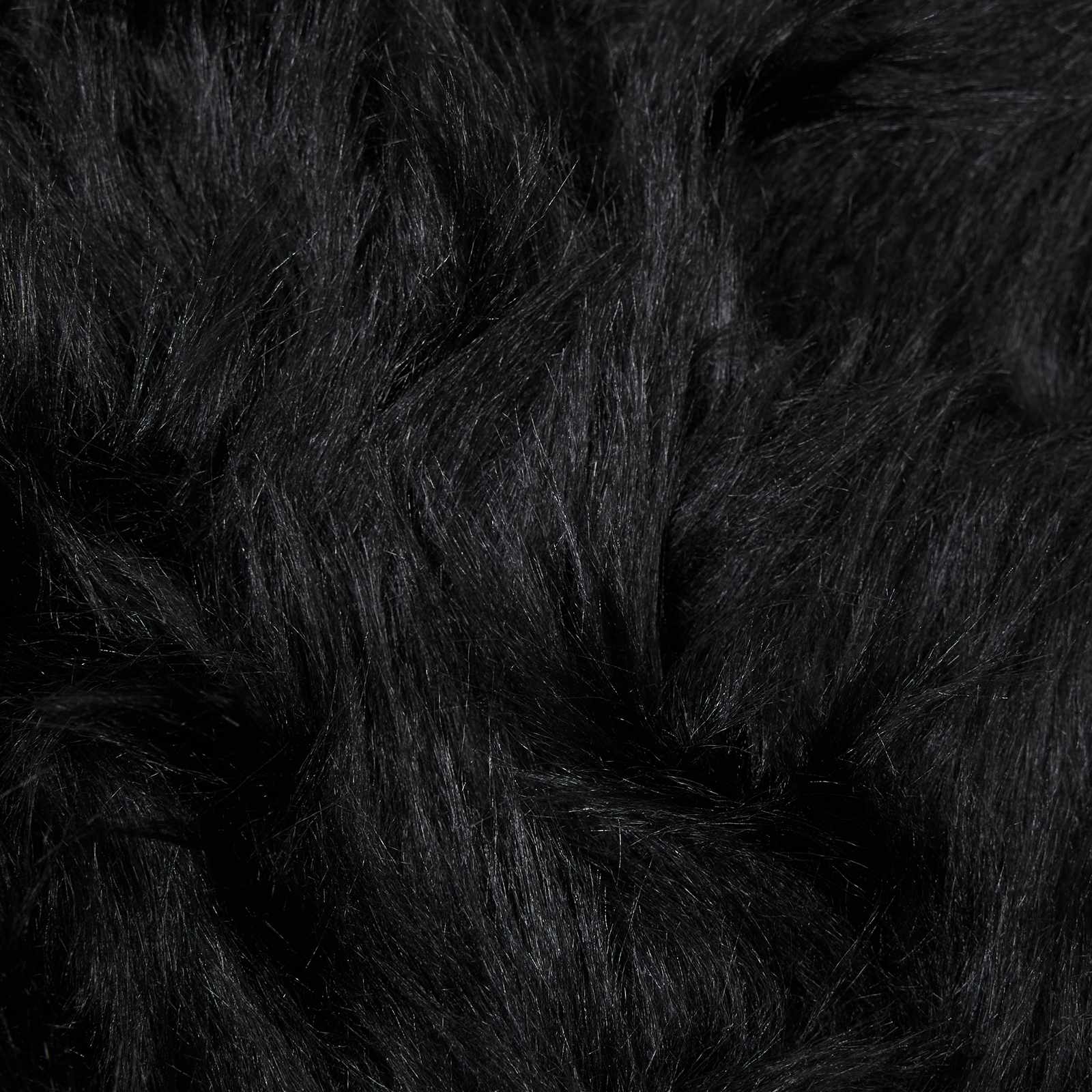 Kunstschaffell Teppich Tafalla Polyester Schwarz