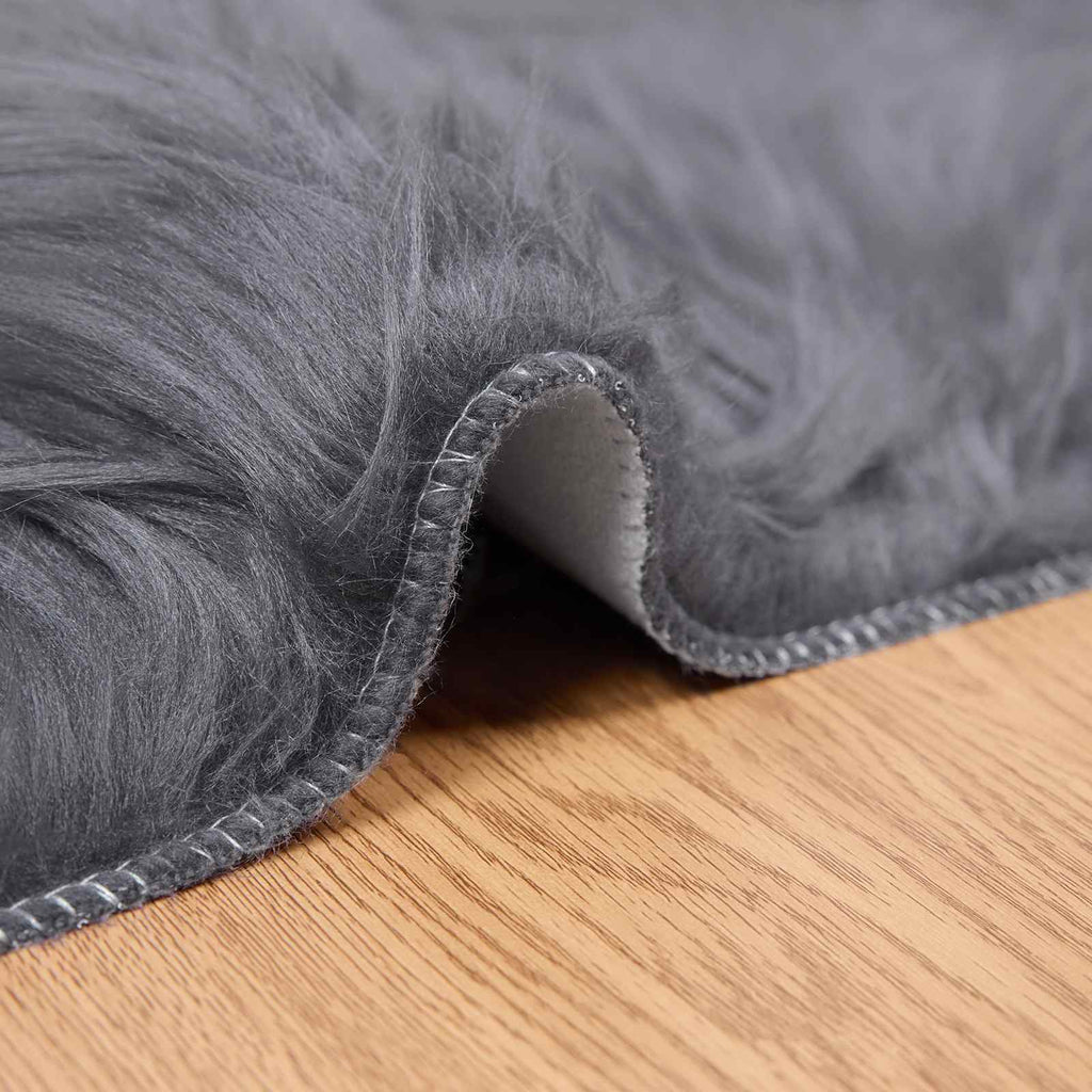 Kunstschaffell Teppich Tafalla Polyester Anthrazit