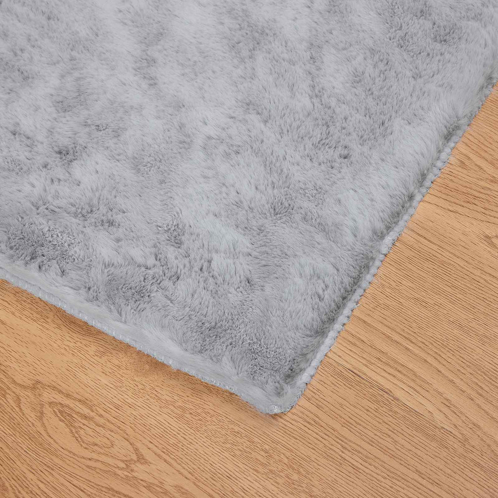 Rutschfester Kunstfellteppich Olite Polyester Grau